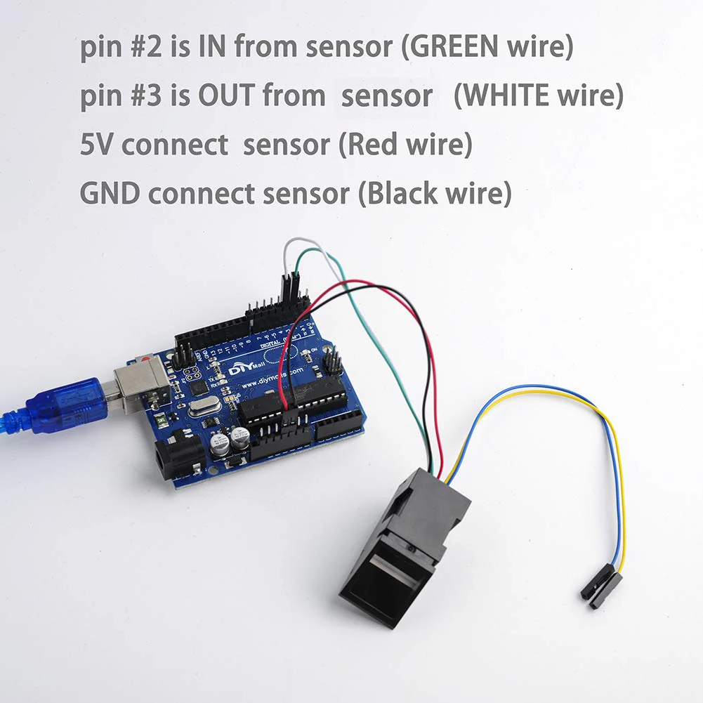 Optical Fingerprint Reader Sensor Module Door Lock Access Control Red Light for Arduino Mega2560 UNO R3 Geekstory - Image 4