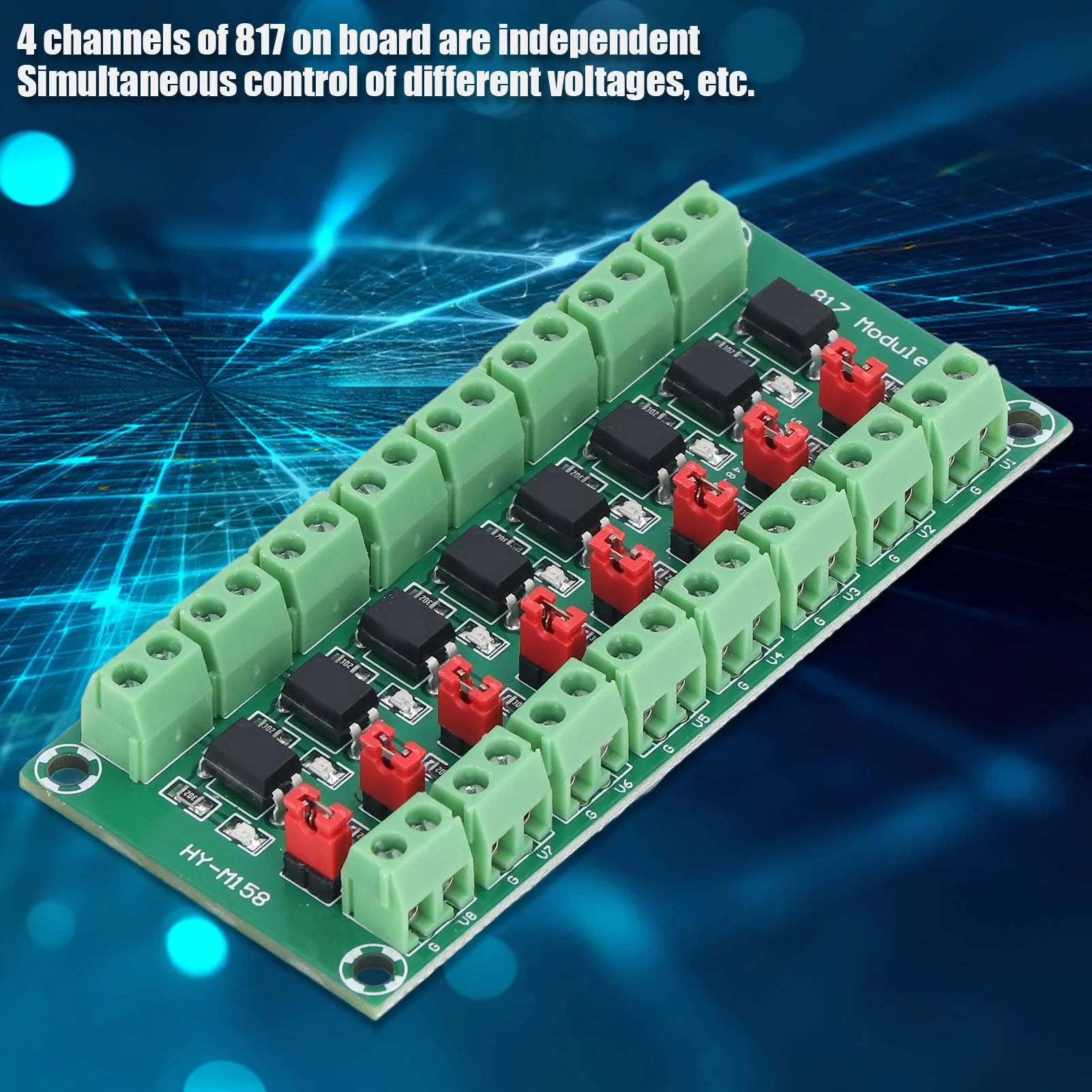 Optocoupler Insulation Board 3.6-30V Optocoupler Isolation Module 8 Channel Signal Converter PCB Material High Level Output - Image 3