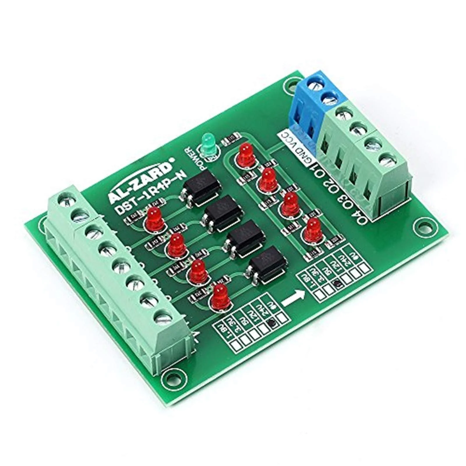 Optocoupler Isolation Module, 4 Channel 3.3V to 24V Optocoupler Isolator, PLC Signal Converter Board Signal Converter Board - Image 5