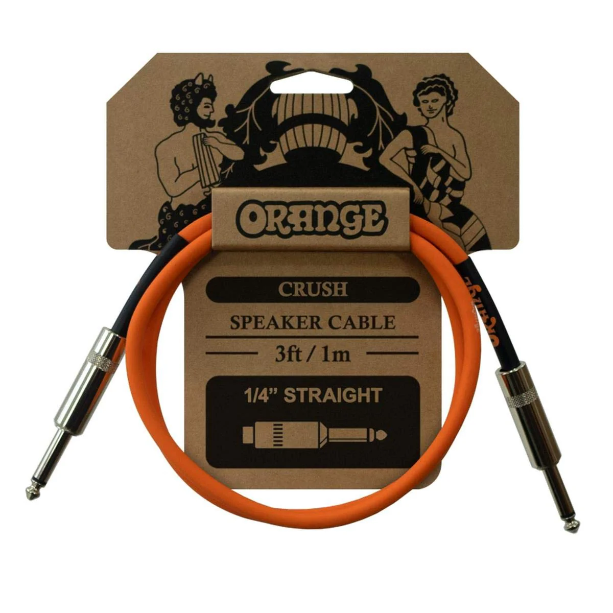Orange Crush 3' Speaker Cable with Jack to Jack Connectors