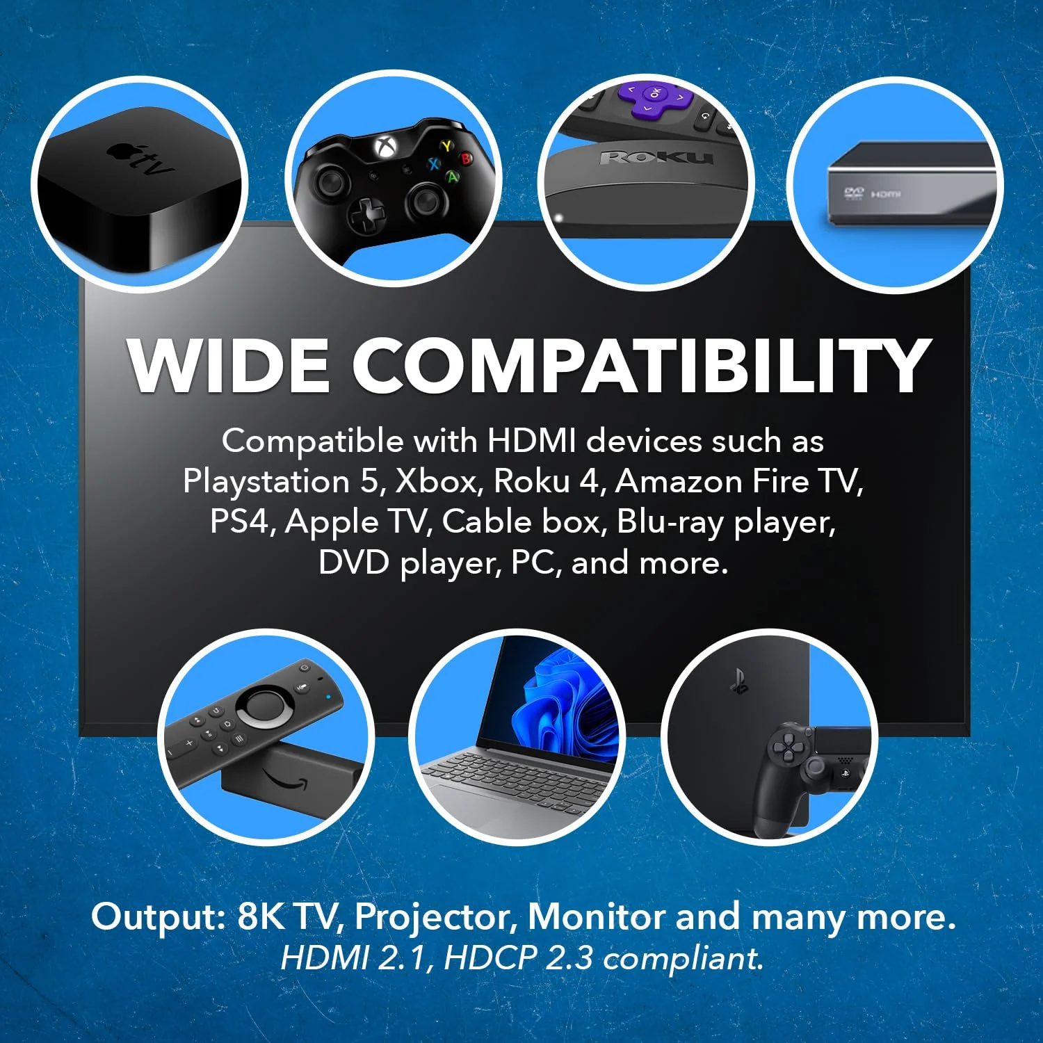 OREI 8K 2x1 HDMI Switch 4K @ 120hz, Auto HDMI Selector 48Gbps High Resolution Switch Between 2 Inputs Prefect for Gaming, PS5, Xbox, HDR10, Dolby Vision 8K Switch - Image 7