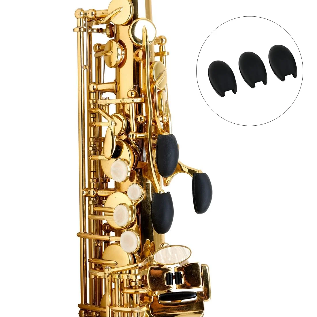 OriGlam 3pcs Sax Thumb Finger Rest Saxophone Finger Rest, Saxophone Palm Key Pads Cushions Thumb Rest for Soprano Alto Tenor Sax Wind Instruments - Image 5