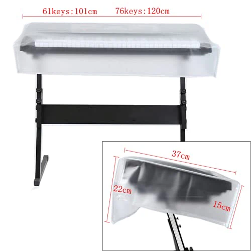 OriGlam Piano Keyboard Dust Cover, Transparent, Waterproof, Fits 61/76/88 Keys - Image 6