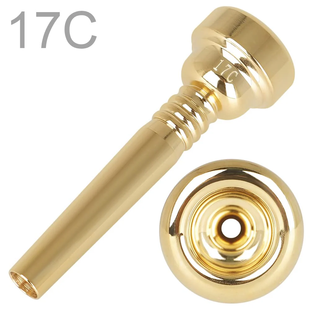 OriGlam Trumpet Mouthpiece 17C Brass Gold Plated Mouthpiece Replacement Part for Brass Wind Musical Instrument Parts - Image 9