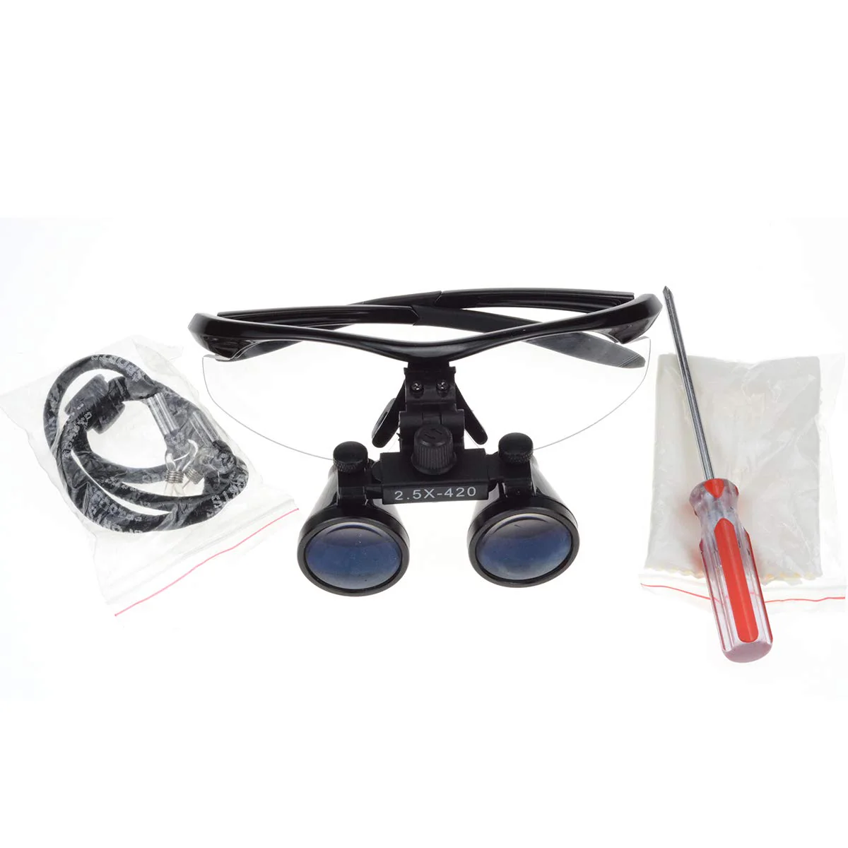 ORILAO 2.5x420mm Anti Fog Magnifier Portable Magnifying Glass Surgical Magnifier Magnifying Glass Black - Image 7