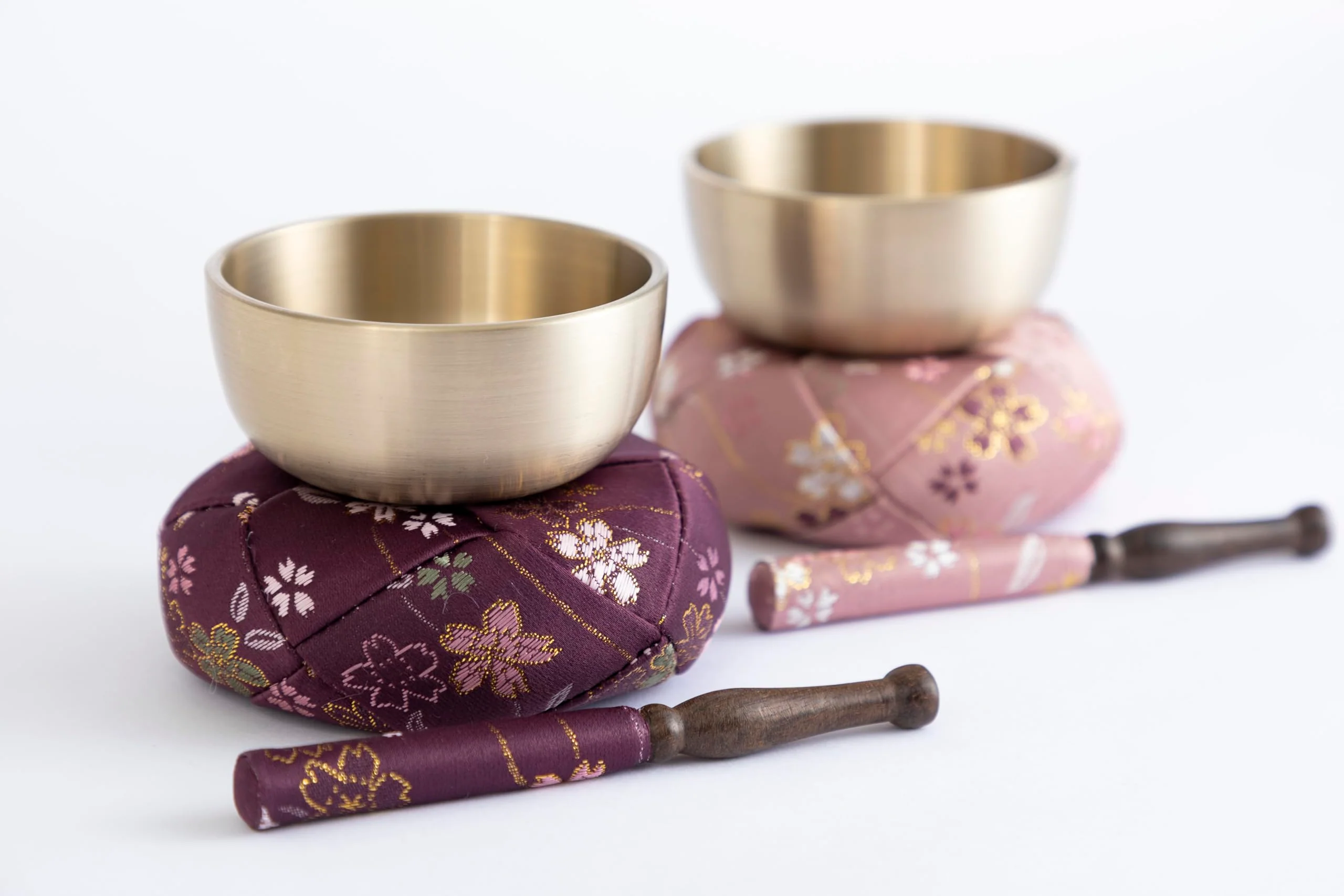 Orin Bell Japanese Buddhist Bell,Mat,bar Set Made in Japan Takaoka, Pink,2.99inch - Image 5