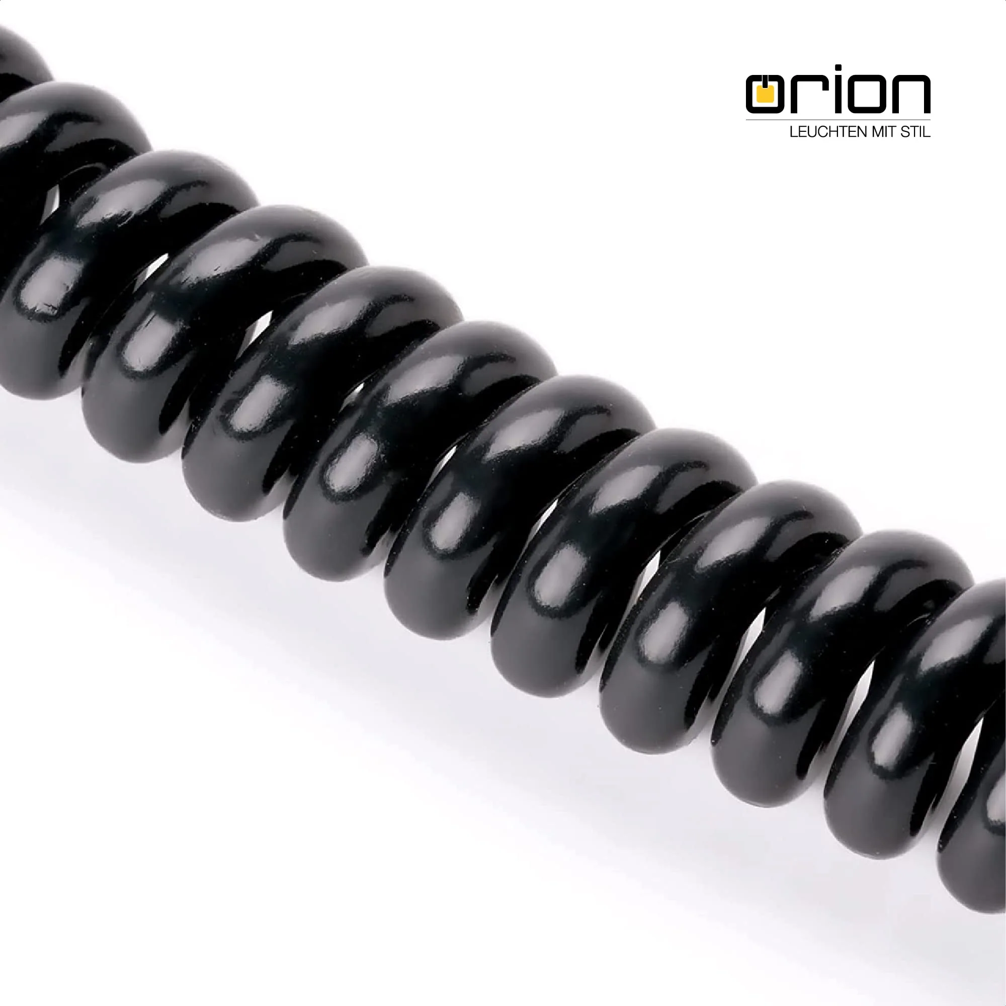 ORION LIGHTSTYLE Spiral Cable 3 Core Spiral Extension Electric Cable Light Cable Lamp Cable Black - Image 2