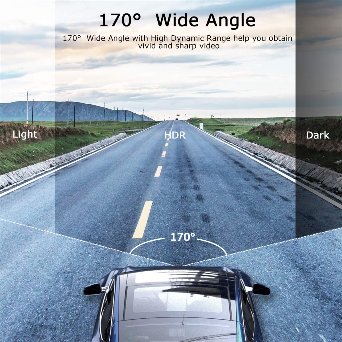 ORSKEY Dash Cam Front and Rear 1080P Full HD Dual Dash Camera in Car Camera Dashboard Camera Dashcam for Cars 170 Wide Angle with 3.0" LCD Display Night Vision and G-Sensor - Image 8