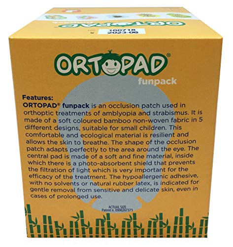 Ortopad® Bamboo Fun Pack Eye Patches, 50/Box (Medium Size, 2-4 yrs) Hedgehog Pack - Image 4