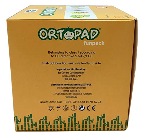 Ortopad® Bamboo Fun Pack Eye Patches, 50/Box (Medium Size, 2-4 yrs) Hedgehog Pack - Image 5