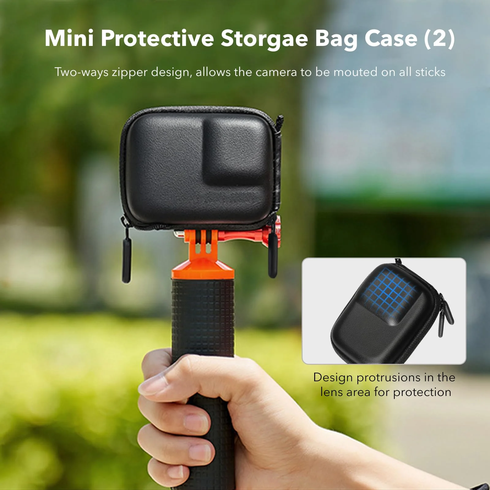 OSMO Action 5 Pro Accessories, PU Portable Mini Carrying Bag Case, Lens Screen Protectors (6 Pack) Comatible with DJI Osmo Action 5 Pro, Rubber Lens Cap Cover for DJI Action Camera Accessory for DJI Osmo Action 5 Pro - Image 8