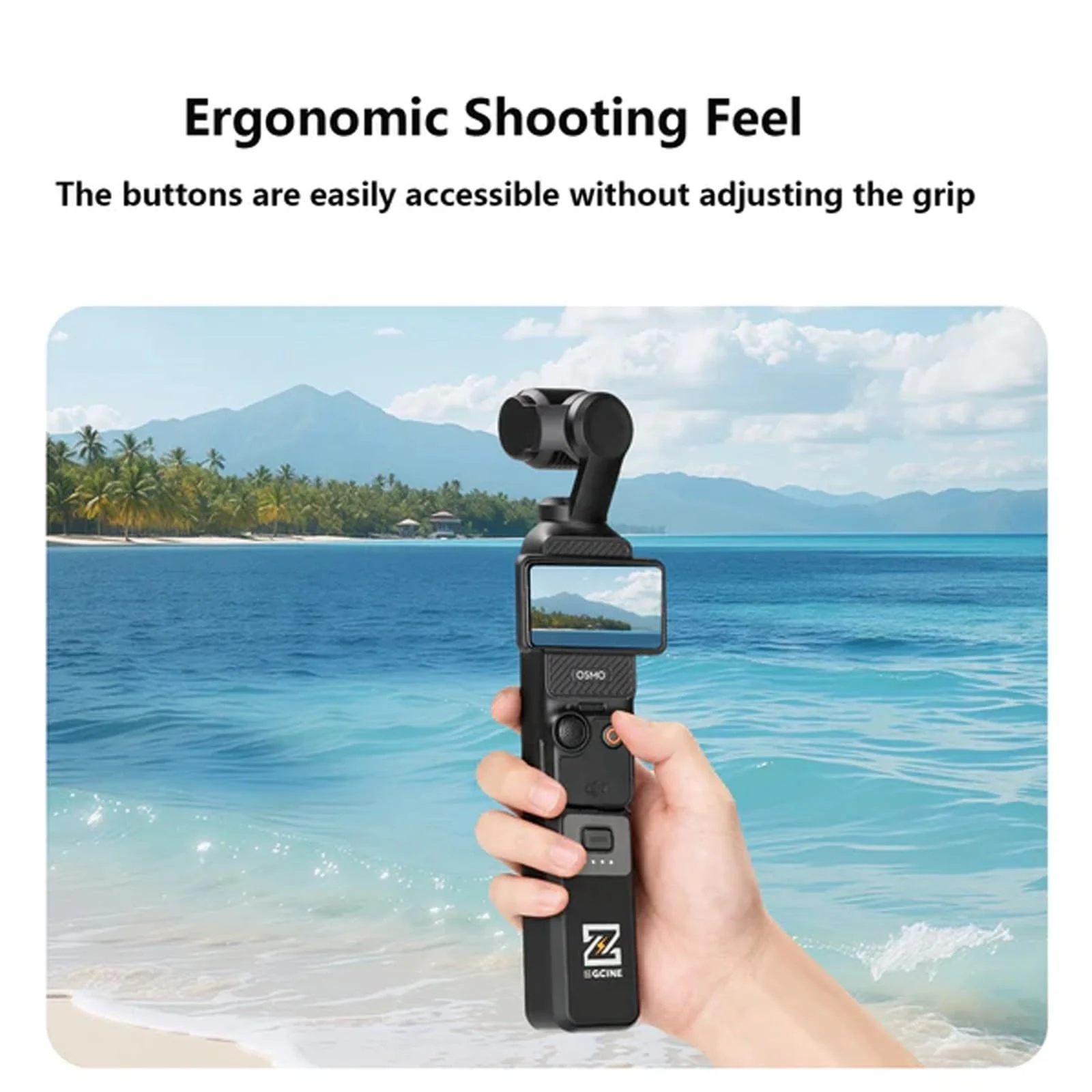 Osmo Pocket 3 Battery Handle, ZGCINE PK-H01 7.7V/1600mAh Fast Charging Handle Grip Replaced for DJI Pocket 3 Battery for Xtra Muse, Reserved 1/4”Thread,Support Directly Data Transmission - Image 9