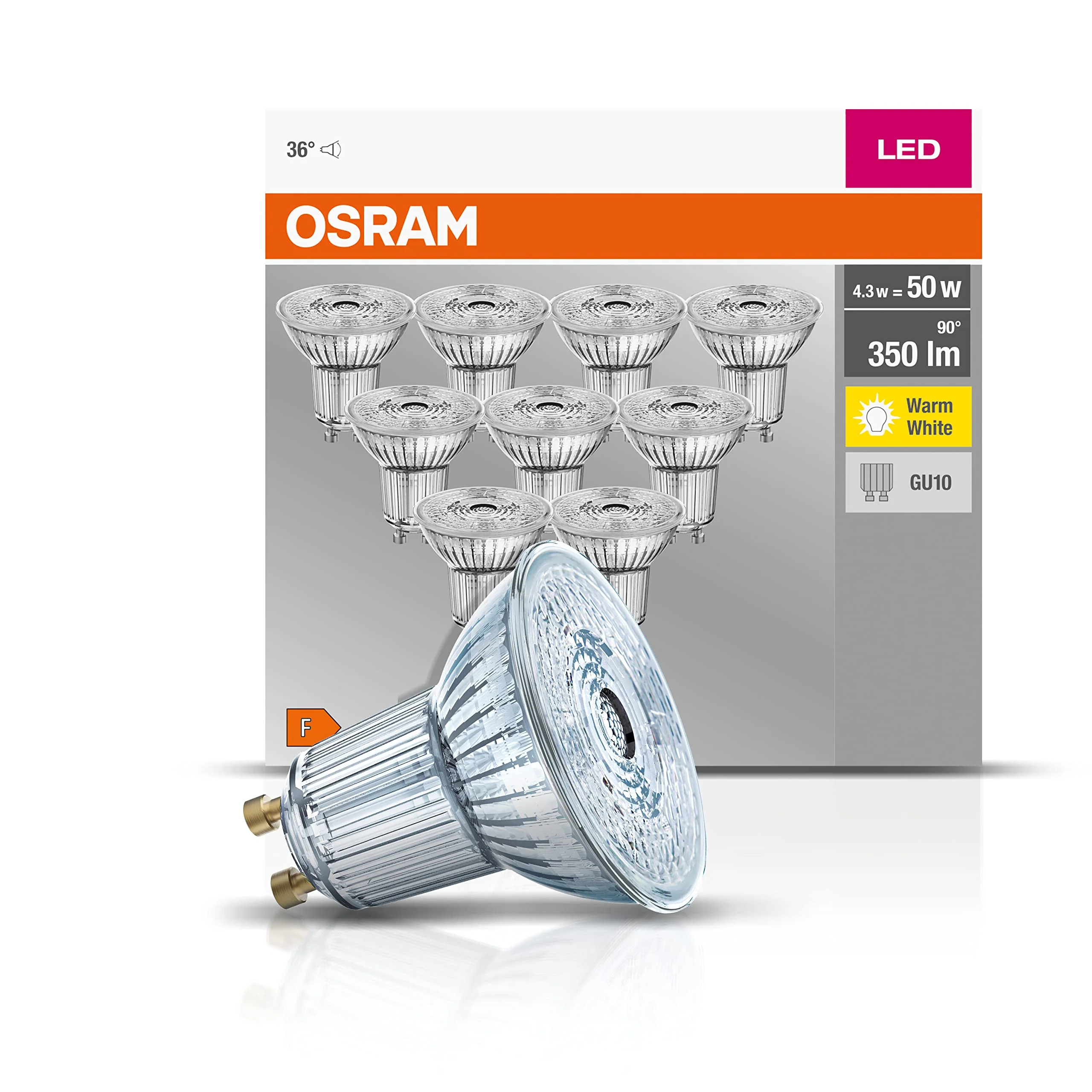 Osram LED light bulb 2700k Warm White 10 pack 50W - Image 4