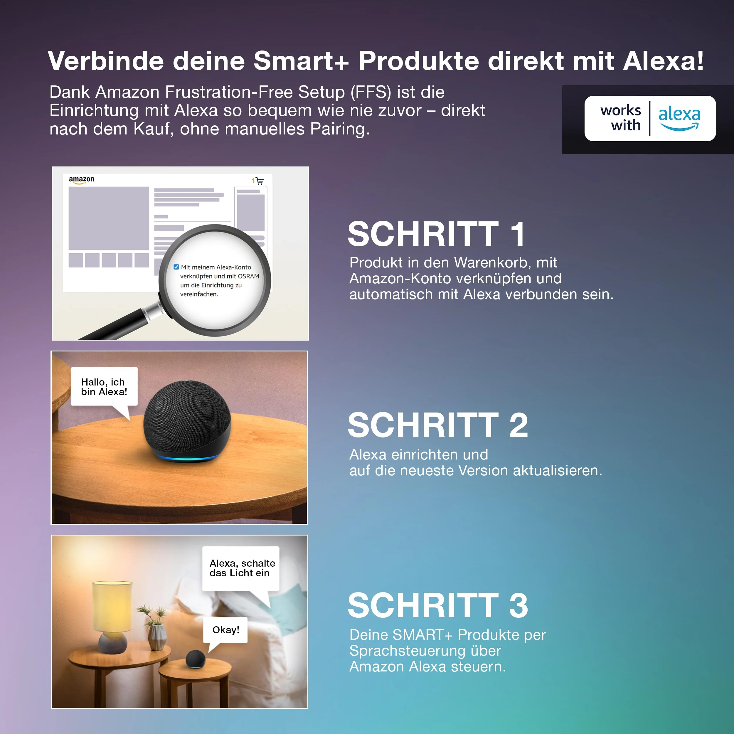 OSRAM SMART+ Smart Socket with Matter over WiFi, Designed for Alexa - Easy Setup with Click, Integrates Conventional Devices with up to 2,300 W into the Smart Home, Pack of 1 1er-Pack ACK For indoor use - Image 2