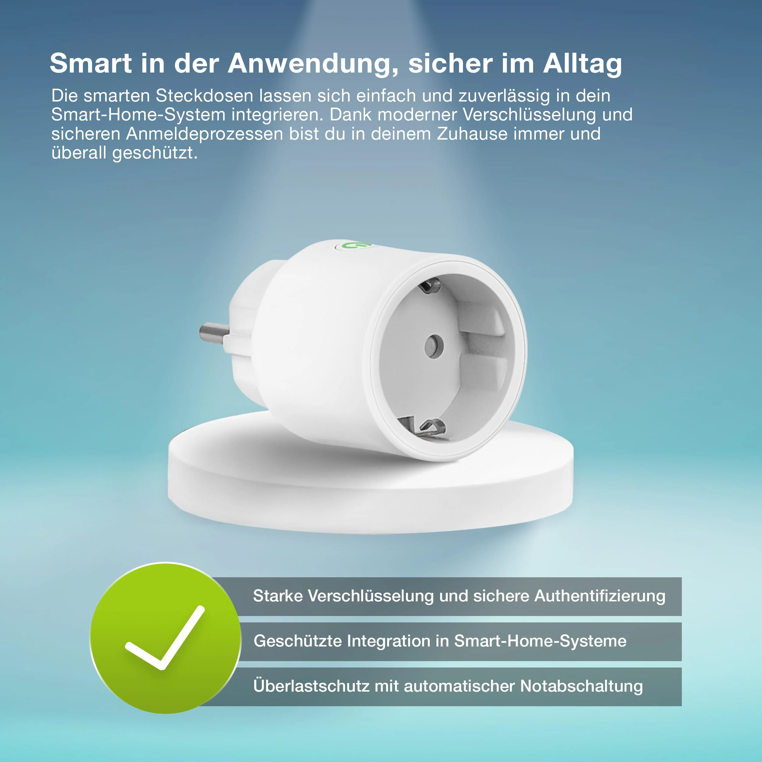 OSRAM SMART+ Smart Socket with Matter over WiFi, Designed for Alexa - Easy Setup with Click, Integrates Conventional Devices with up to 2,300 W into the Smart Home, Pack of 1 1er-Pack ACK For indoor use - Image 7