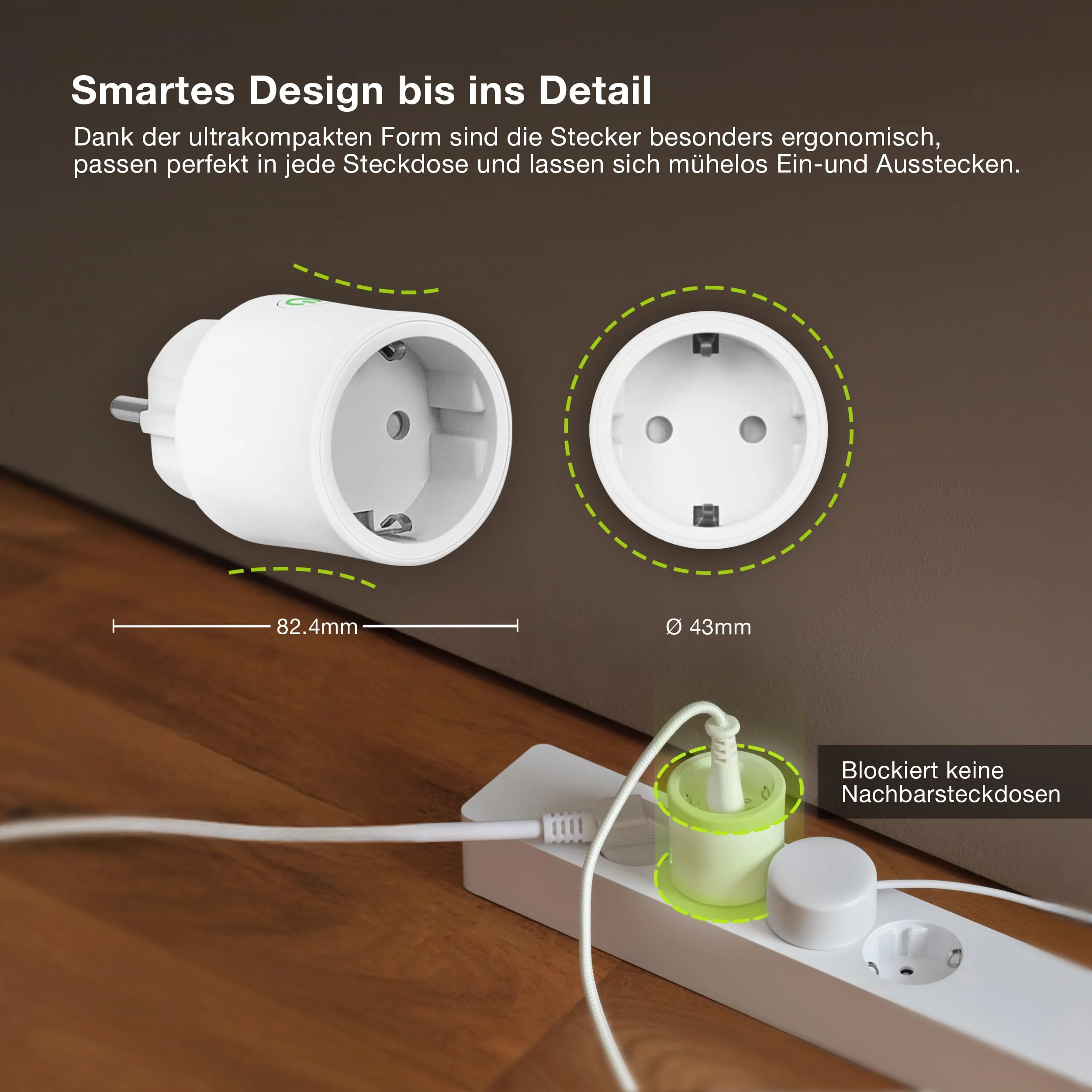 OSRAM SMART+ Smart Socket with Matter over WiFi, Designed for Alexa - Easy Setup with Click, Integrates Conventional Devices with up to 2,300 W into the Smart Home, Pack of 1 1er-Pack ACK For indoor use - Image 8