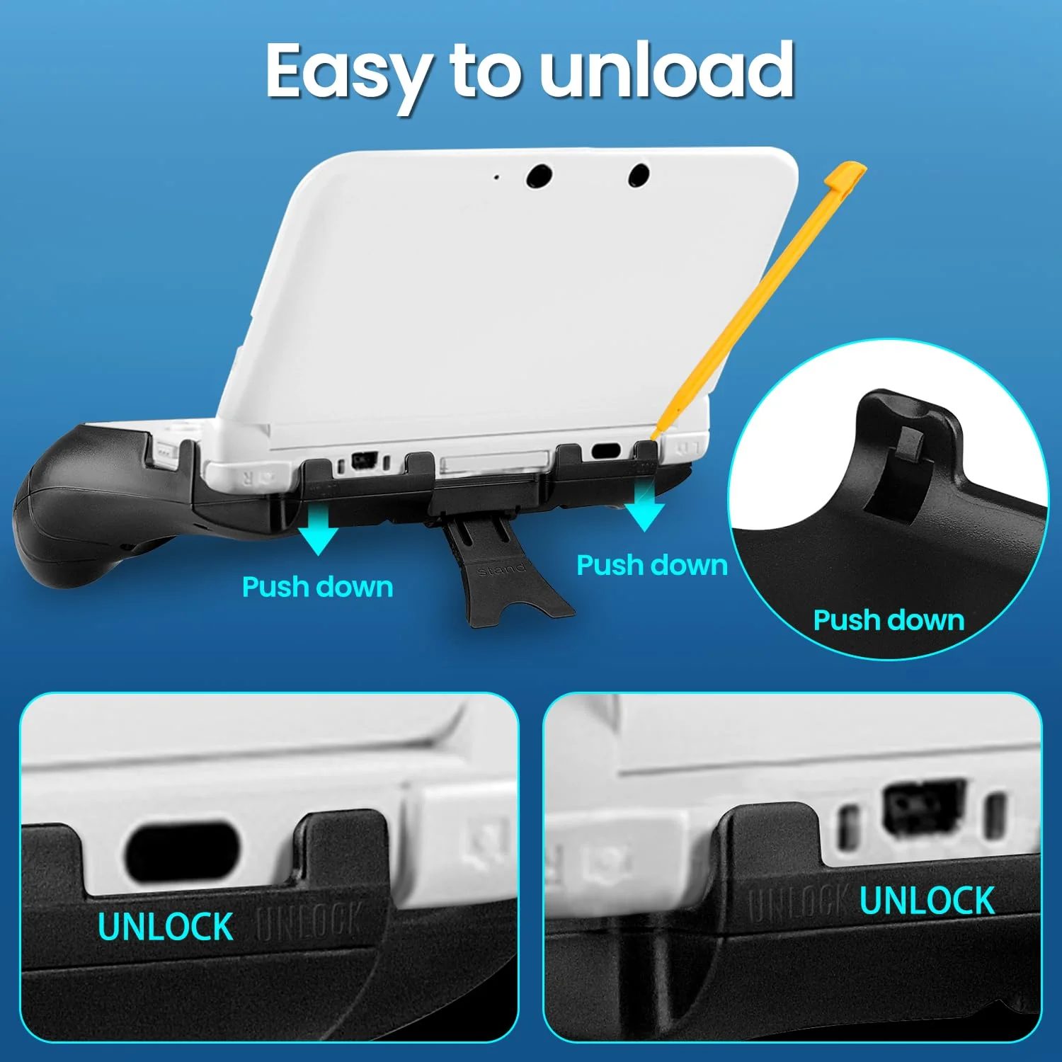 OSTENT Durable Flexible Joypad Bracket Holder Hand Handle Grip for Nintendo 3DS LL/XL - Image 6