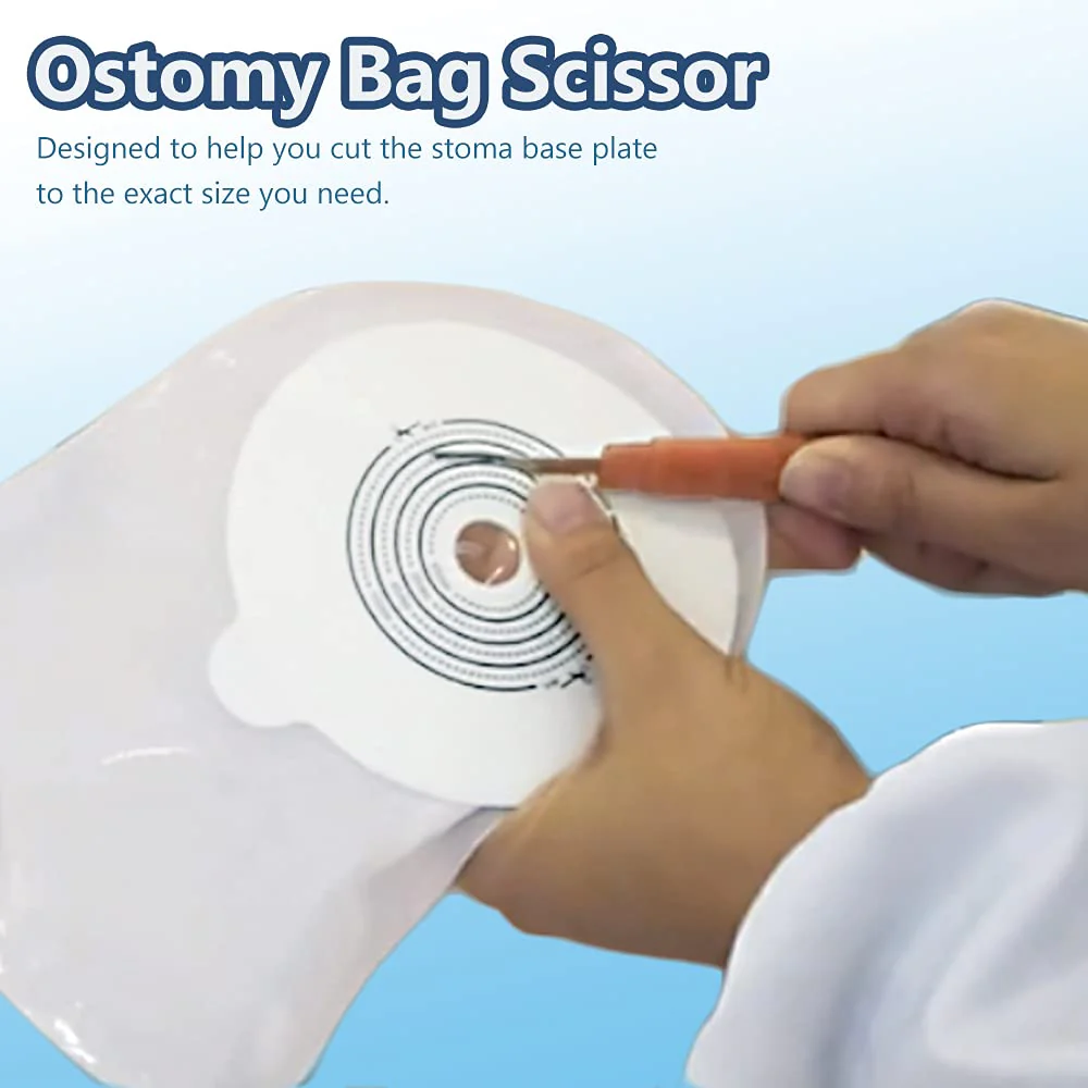 Ostomy Bag Scissor for Colostomy Ileostomy Care, Stoma Pouch Shear Nursing Cutter 5" with Blunt Round Tip - Image 4