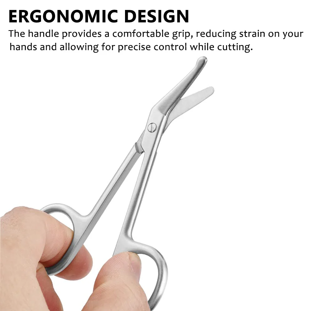 Ostomy Bag Scissor - Stoma Pouch Shear with Blunt Round Tip for Colostomy Ileostomy Care, Stainless Steel, 4.4" L, 1Pcs 1 - Image 4