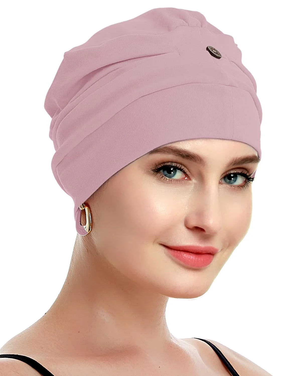 osvyo Cotton Chemo Headwear for Women with Cancer and Hair Loss, Cotton Hat, Lightweight Headwear, Sealed Packaging HELL-APRICOT-BLUSH - Image 4