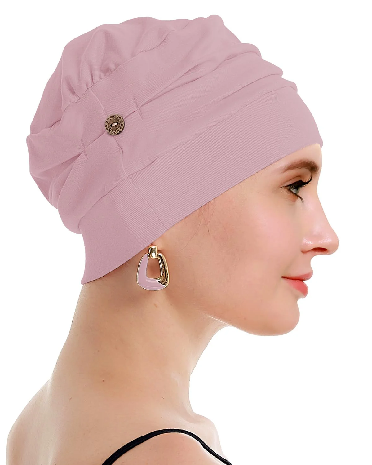 osvyo Cotton Chemo Headwear for Women with Cancer and Hair Loss, Cotton Hat, Lightweight Headwear, Sealed Packaging HELL-APRICOT-BLUSH - Image 6