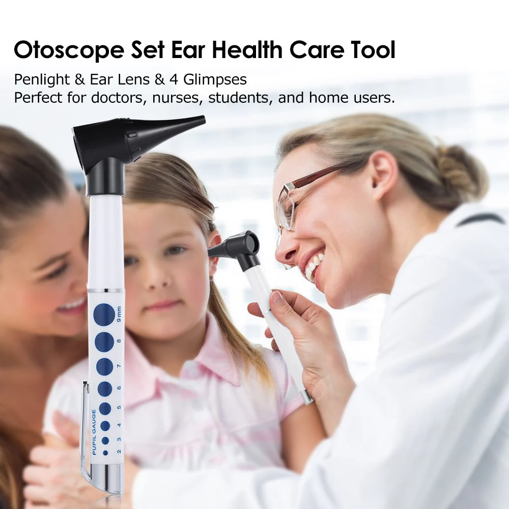 Otoscope - Bysameyee Portable Otoscope for Doctors, Nurses, Students, Handheld Microscope Tool Kit for Ear Care with 4 Otoscope Tips - Image 2