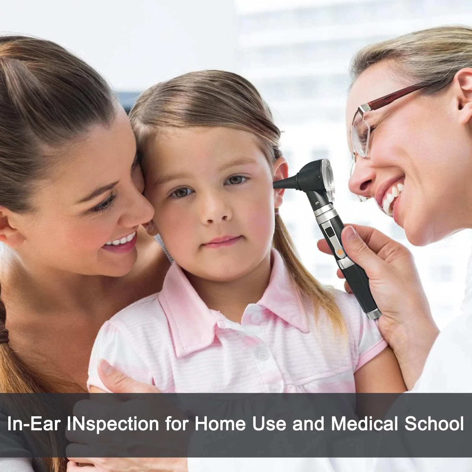 Otoscope with Light, Pocket Diagnostic Ear Infection Detector with Hard Plastic Case, with 3x Magnification and 4 Speculum Tips Size, 8 Earplugs for Adults and Children and Pets (Black) - Image 5