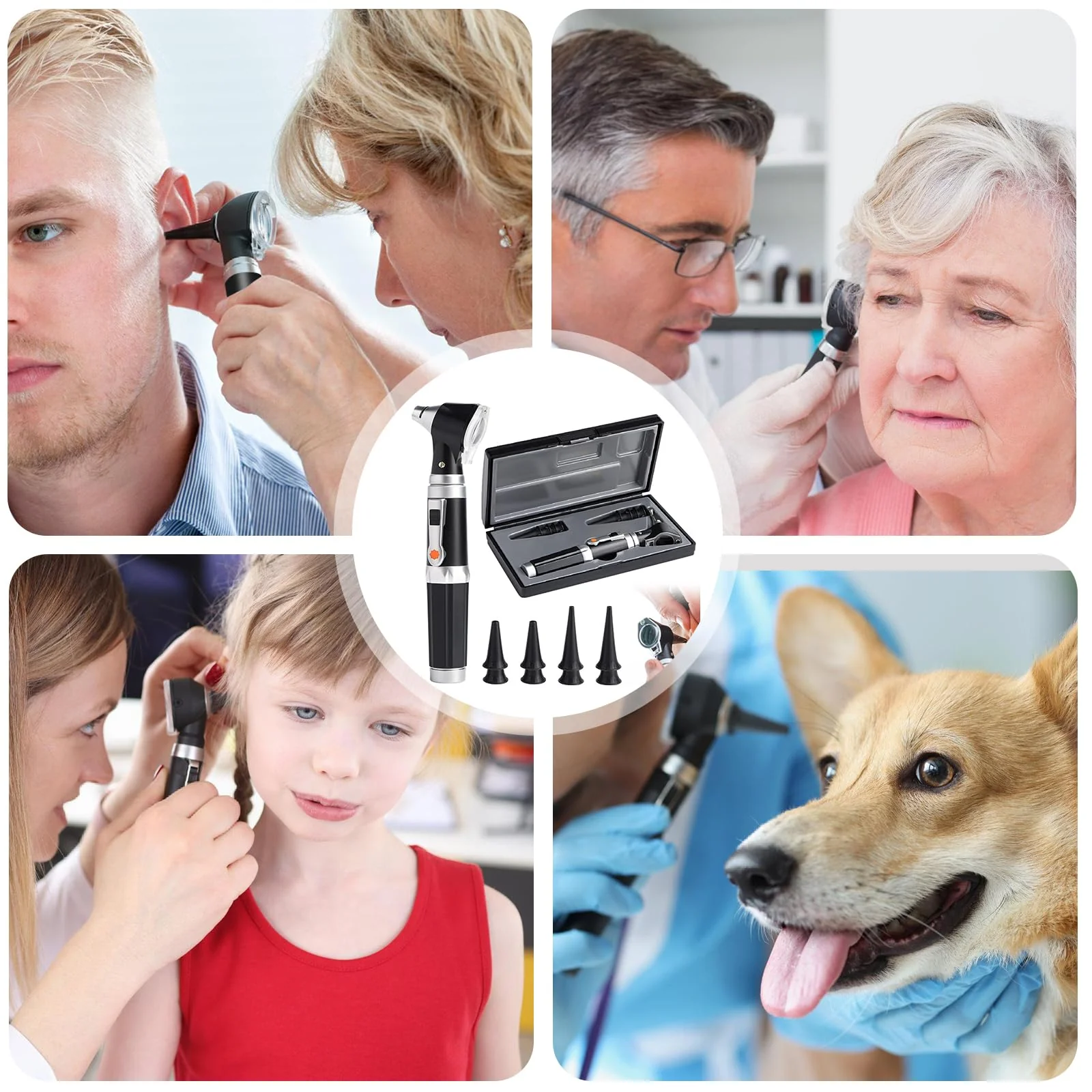 Otoscope with Light, Pocket Diagnostic Ear Infection Detector with Hard Plastic Case, with 3x Magnification and 4 Speculum Tips Size, 8 Earplugs for Adults and Children and Pets (Black) - Image 7