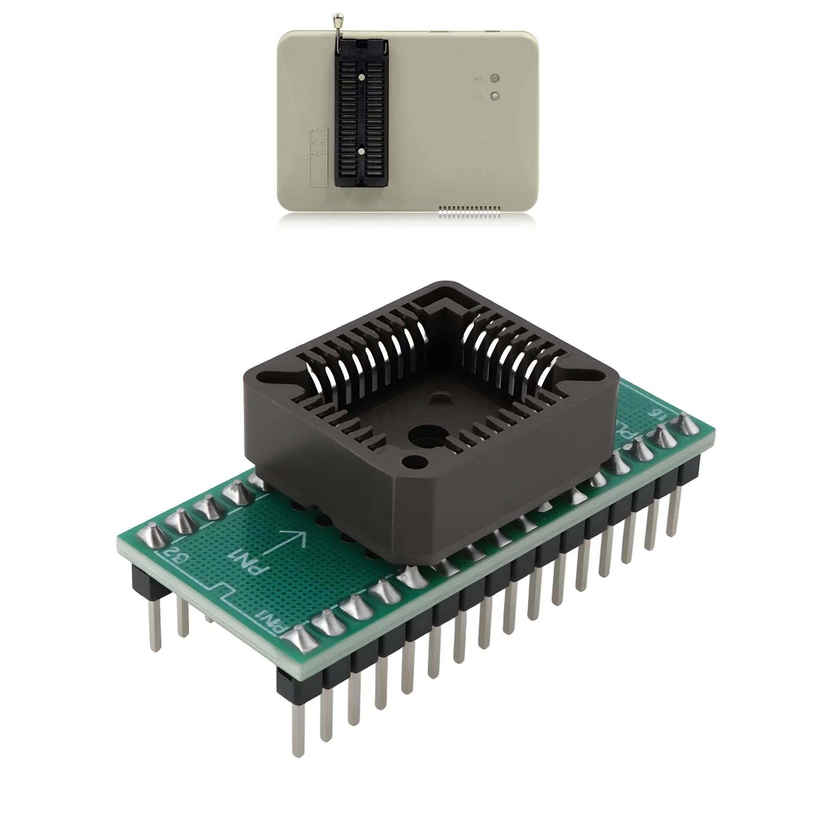 OTOTEC 4 Stück PLCC32 auf DIP32 Programmierer-IC-Adaptersockel Kompatibel mit Willem Kompatibel mit Xeltek für TL866 II Plus - Image 4