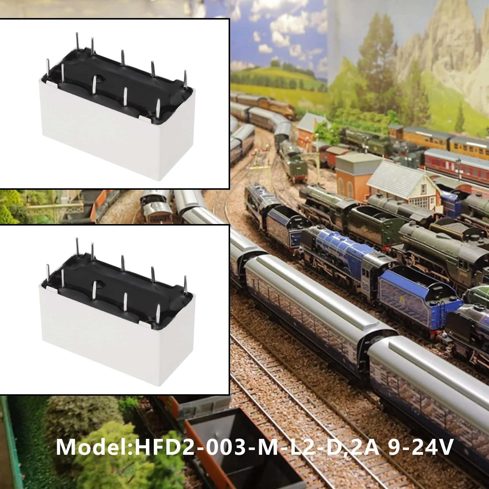 OTOTEC 5 Pieces 10 Pin Miniature Relay Bistable 3V HFD2-012-S-L2-D Self-Locking Low Controller for Railway Model DIY White - Image 3