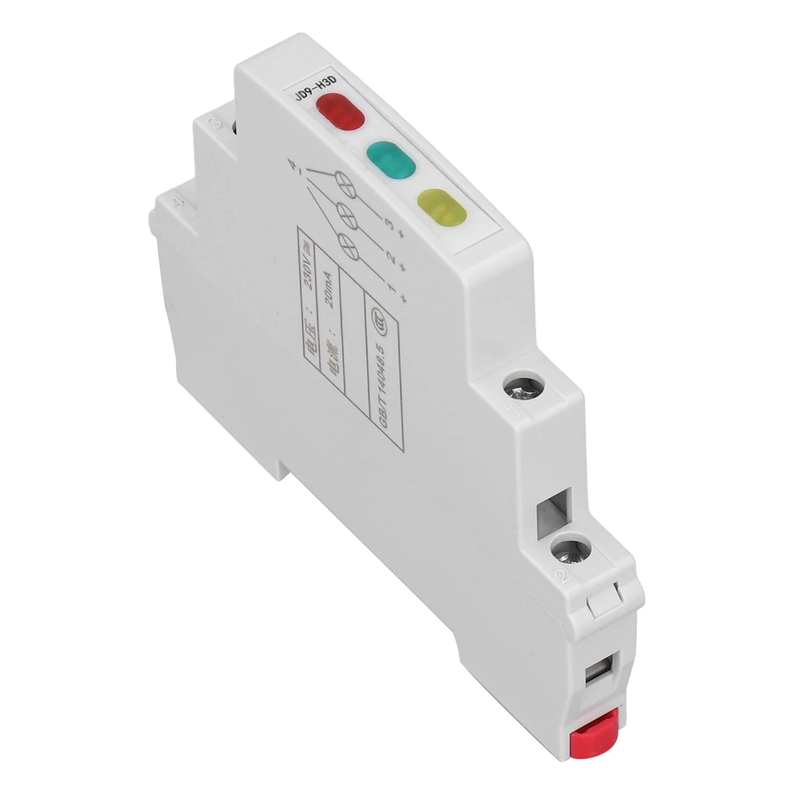 Ouitble DIN Rail Indicator Light JD9-H3D Rail Indicator Light AC DC Red/Green/Yellow Lights up PC 20 MA For Displaying Telecommunication Electrical Signals - Image 2
