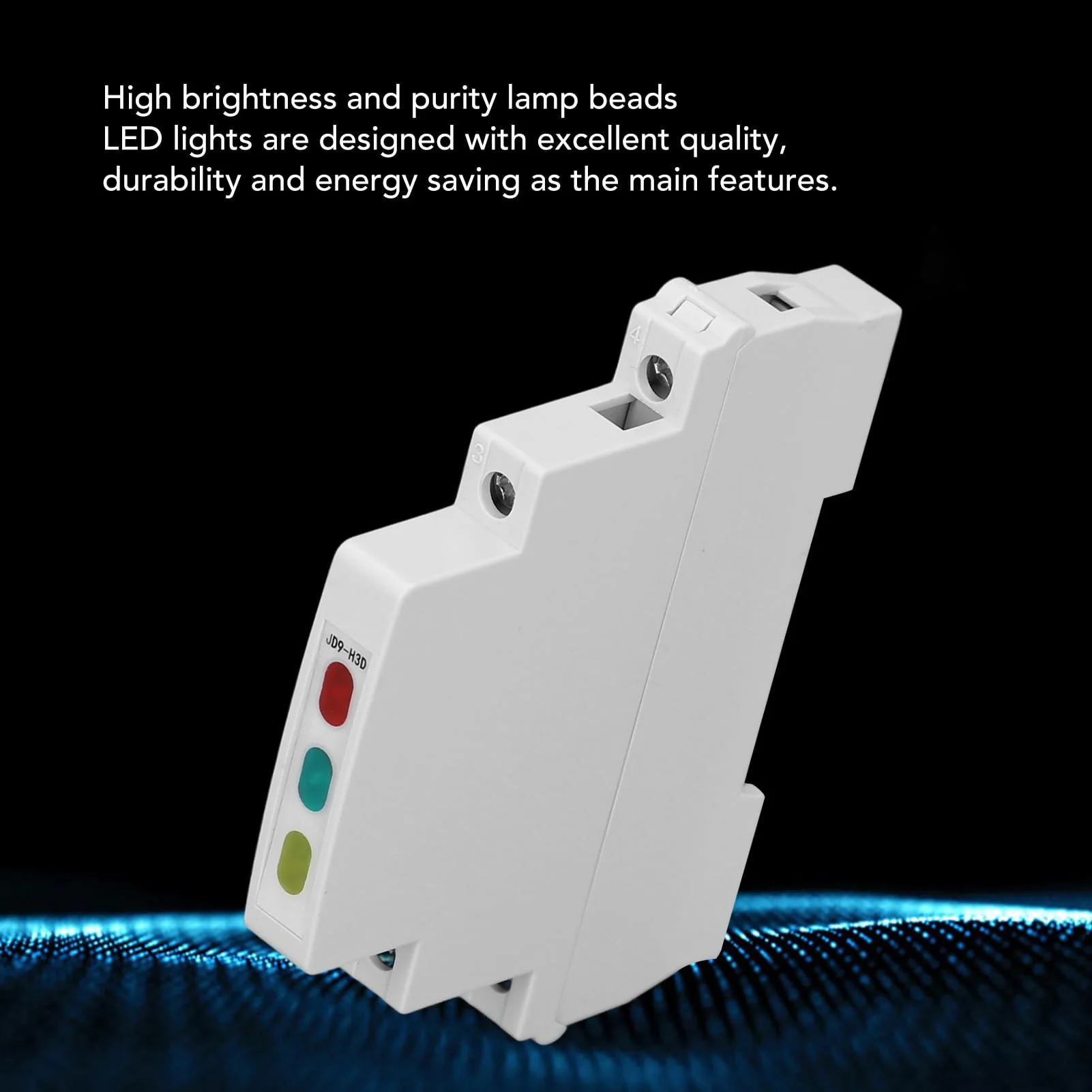 Ouitble DIN Rail Indicator Light JD9-H3D Rail Indicator Light AC DC Red/Green/Yellow Lights up PC 20 MA For Displaying Telecommunication Electrical Signals - Image 8