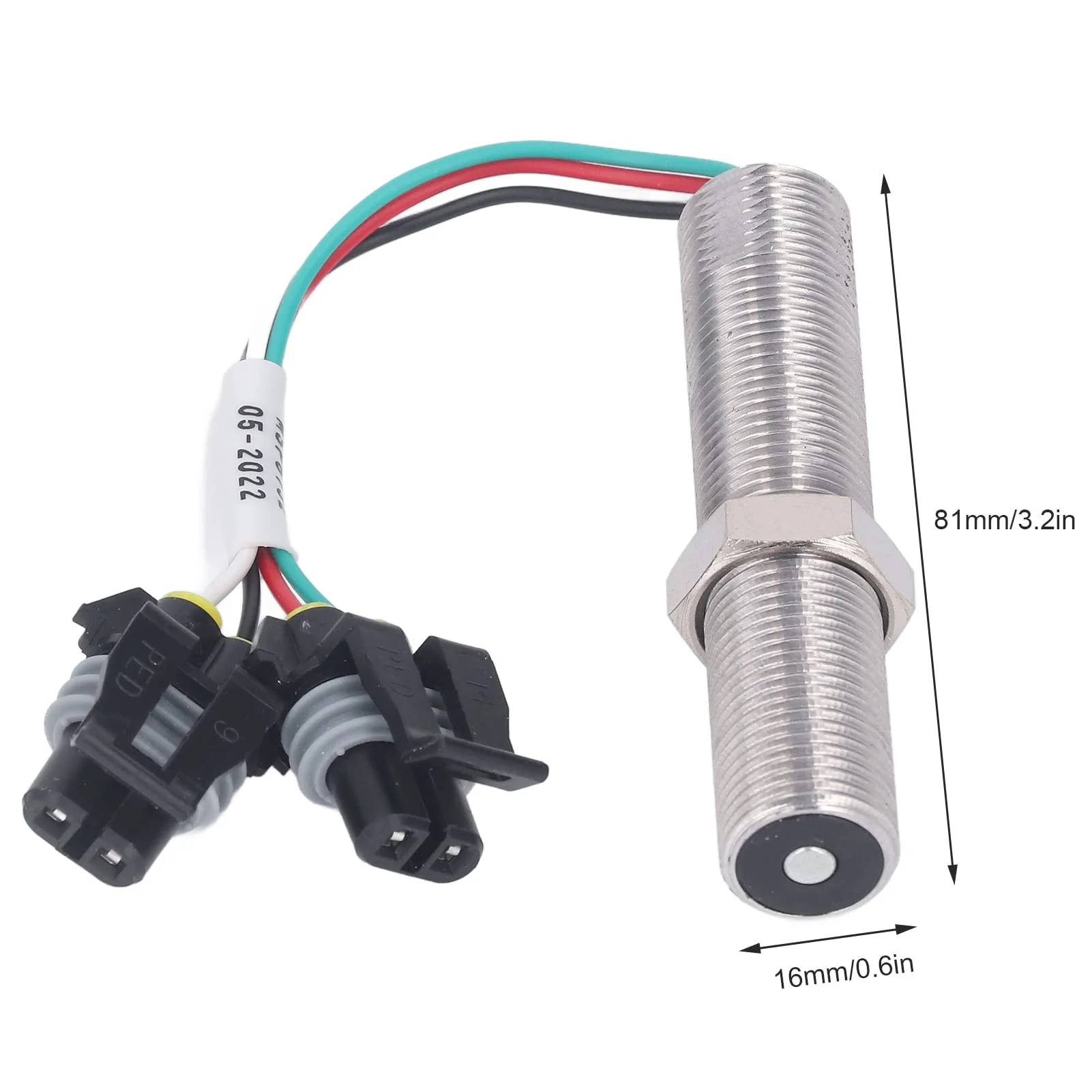 Ouitble Inductive Proximity Sensor, 5/8 M16 Magnetic Pickup UNaF Stainless Steel MSP6732 Generator MPU Speed Sensor Distance Detection Module for Robot Obstacle Avoidance/1291 - Image 4