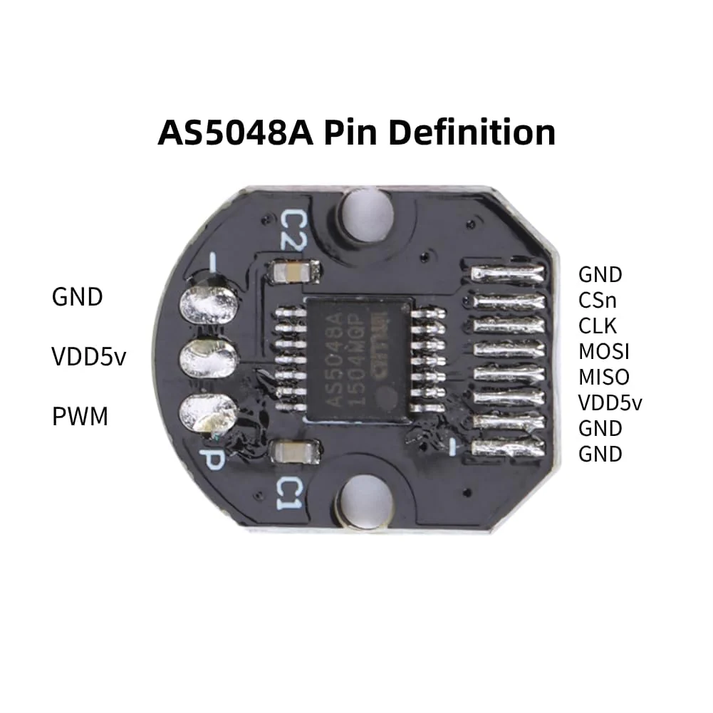 Oumefar AS5048A Magnetic Encoder I2C Interface 14-Bit Encoder Magnetic Encoder PWM SPI Interface Encoder for Brushless Motor, #311 - Image 2