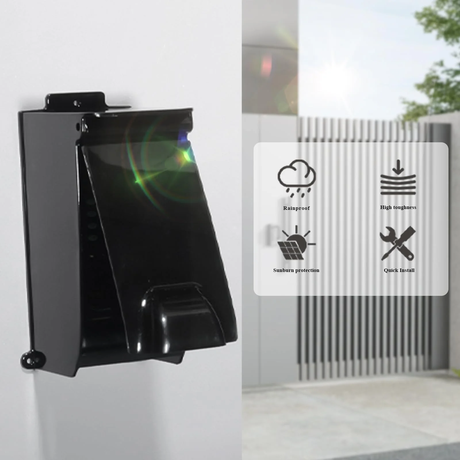 Outdoor Flip Sun Keypad Cover,Access Control Rain Cover, Weatherproof protective,Flip Cap Door Keypad Waterproof cover,Keypad Rain Covers Compatible for Door Keypad/Lock Keypad - Image 7