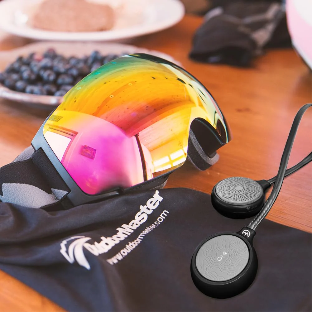OutdoorMaster Wireless Bluetooth 5.0 Ski Helmet Drop-in Headphones HD Speaker Chip Compatible with Audio-Ready Helmet with Built-in Mic for Motorcycling Easy Control Buttons IP45 Sweat-Resistance Black - Image 7