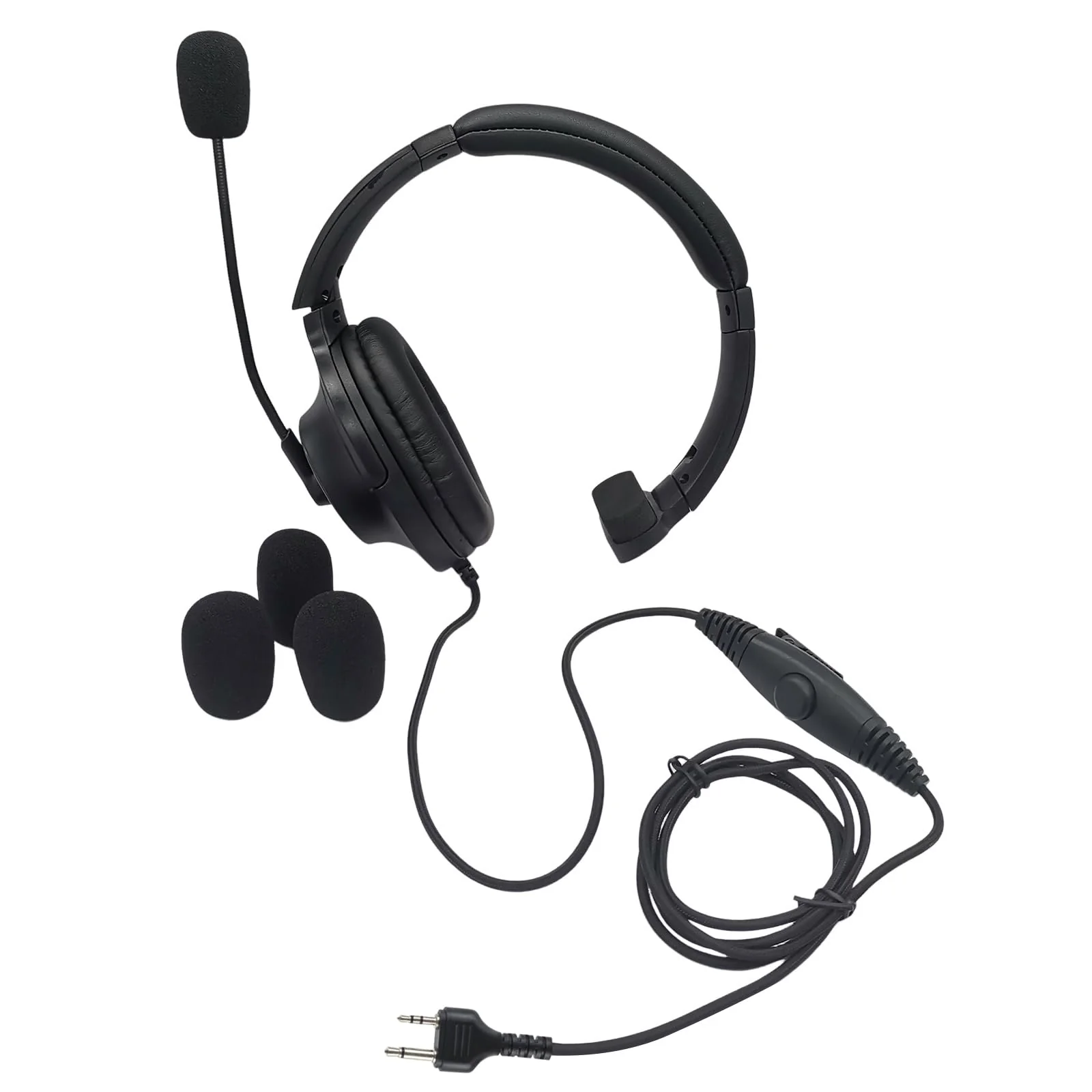Over Ear 2 Pin Headset Boom Mic Headphone Noise Cancelling Earmuff Radio Earpiece for Midland gxt x-tra xtra x Talker gmrs gtx 1000 1000g 1050 gxt1000vp4 t51r lxt600pa(Single Sided) - Image 2