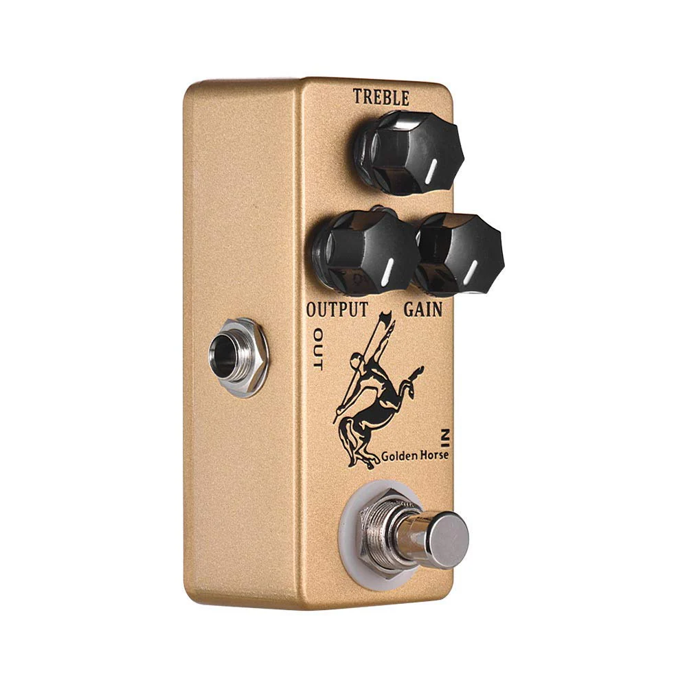 Overdrive Function Guitar Effect Pedal with True Bypass for Electric Guitar (Golden Horse) Golden Horse - Image 2