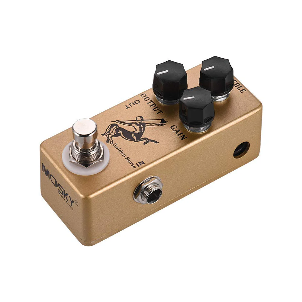 Overdrive Function Guitar Effect Pedal with True Bypass for Electric Guitar (Golden Horse) Golden Horse - Image 4