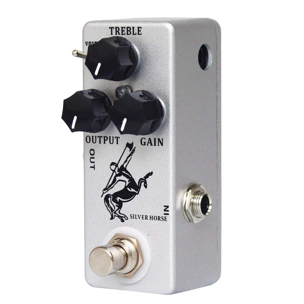 Overdrive Function Guitar Effect Pedal with True Bypass for Electric Guitar Silver Horse - Image 3