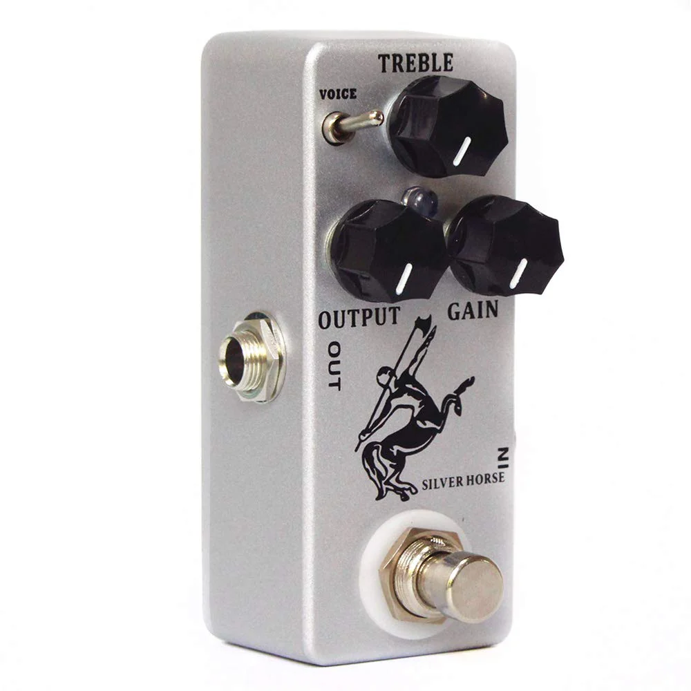 Overdrive Function Guitar Effect Pedal with True Bypass for Electric Guitar (Silver Horse) Silver Horse - Image 3