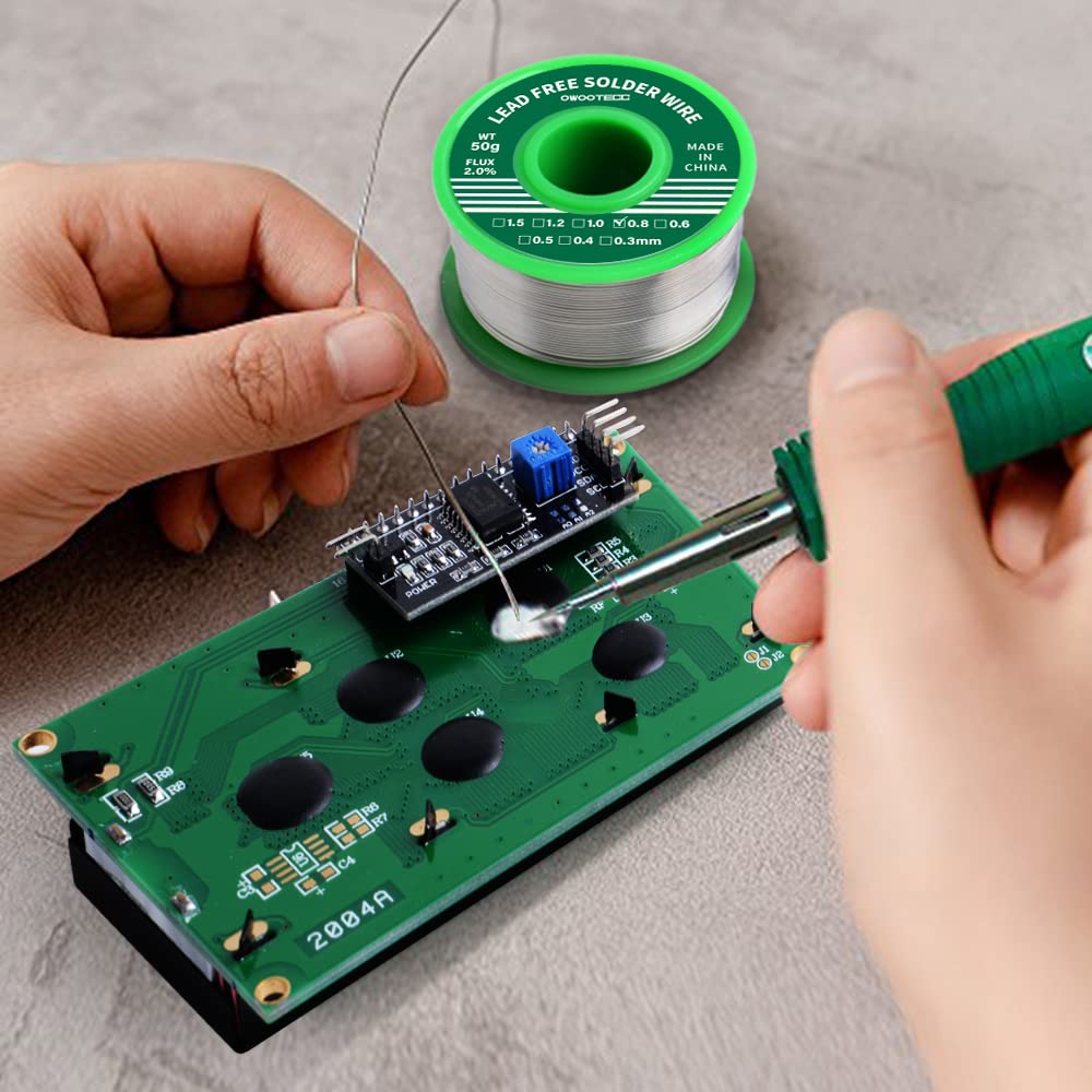 Owootecc Solder, Lead-Free Soldering Wire with Rosin Core for Electric Soldering and DIY (Sn99.3 Cu0.7/0.8 mm, 50 g) Sn99,3 Cu0,7/0,8mm,50g - Image 4