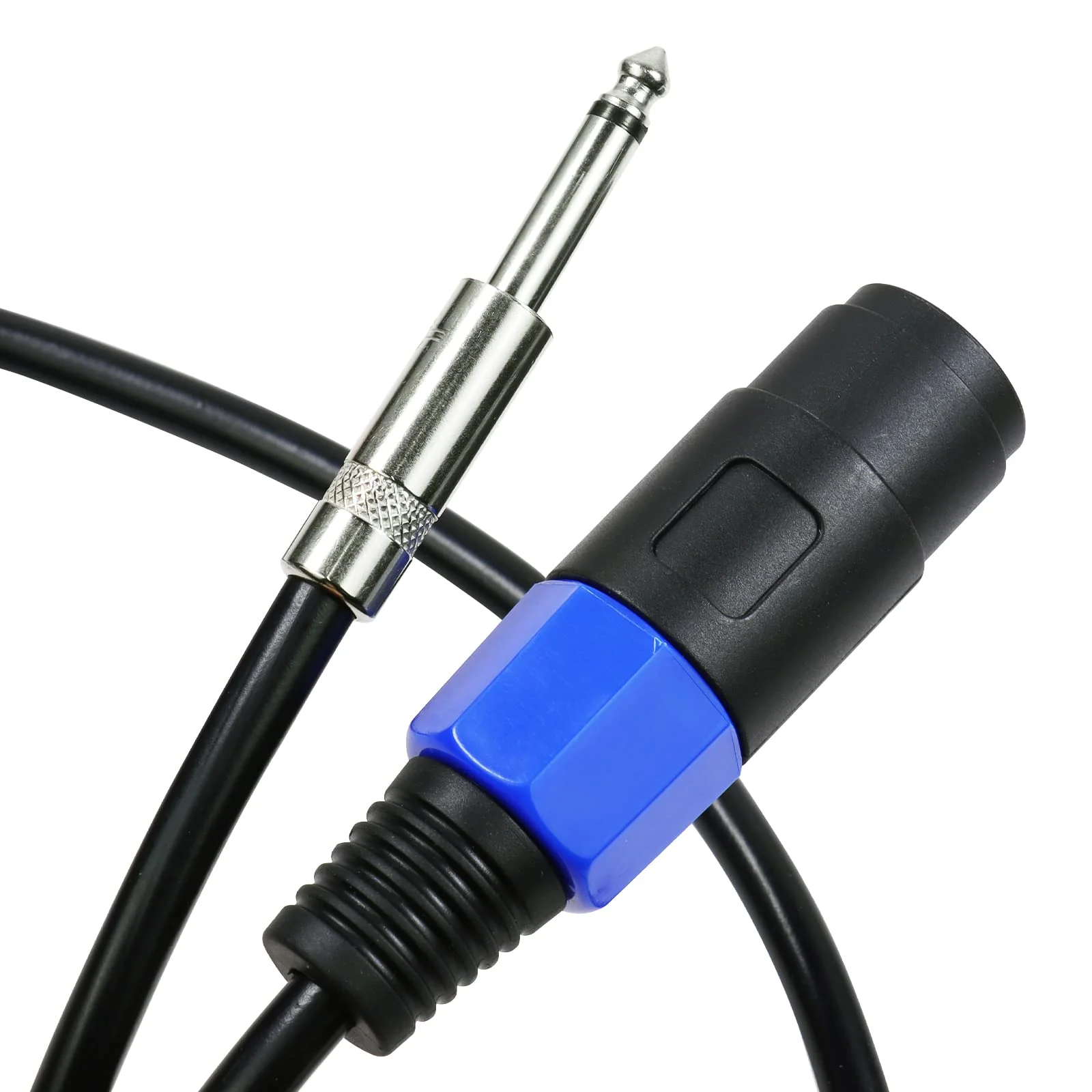 Pack of 1 3.3 Feet Speakon Female to 1/4" Male Cable - 1 Pack 1-Meter Pro Audio Patch SpeakON Jack Connector to 1/4-Inch (6.35mm) TS Speaker Interconnect Wire 1-Pack - Image 3