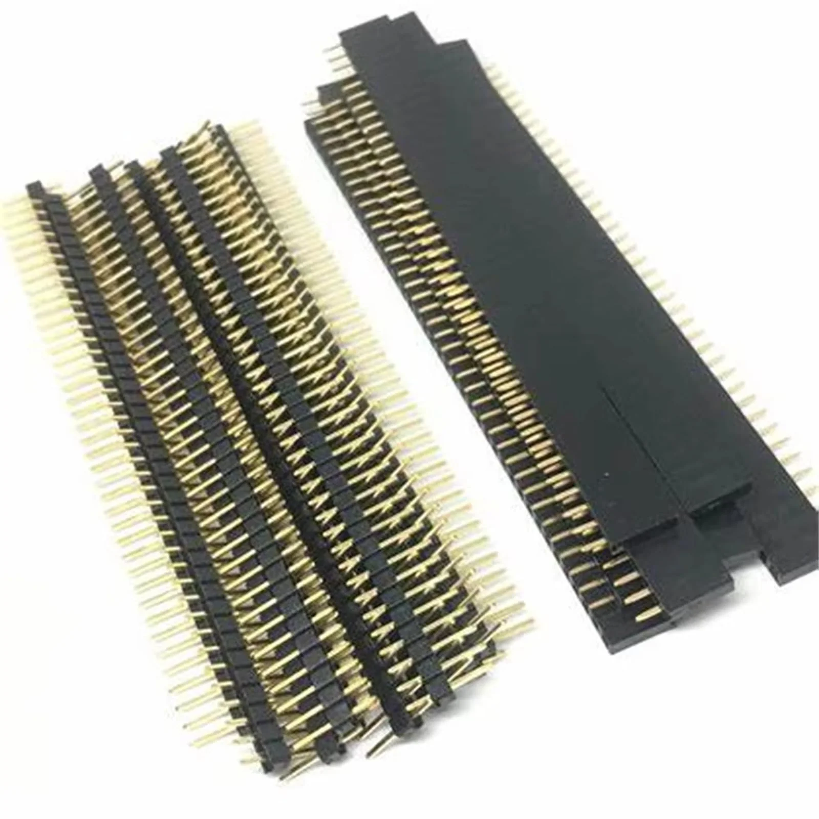 Pack of 10 1 x 40 pin PCB female connector, 2.54 mm single row socket plug, single row needle length 11 mm, plastic length 8.5 mm, 40-pin plug, suitable for DIY enthusiasts - Image 5
