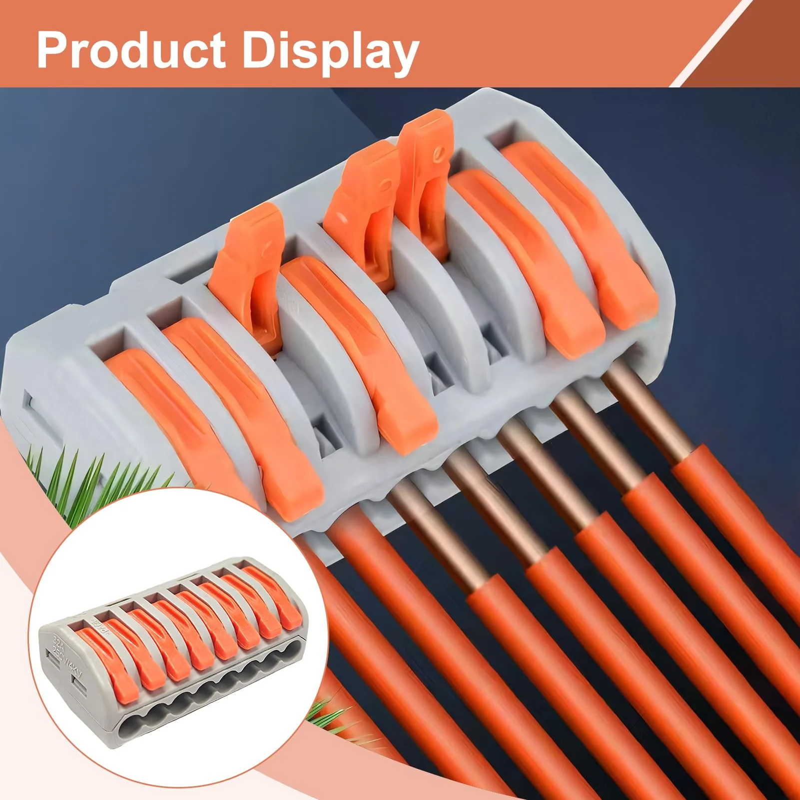 Pack of 10 Cable Connectors with Lever, 8-Pin Lustre Terminals, 250V/32A Connection Terminals, Electrical Cable Clamps for Safe Power Connections - Image 6