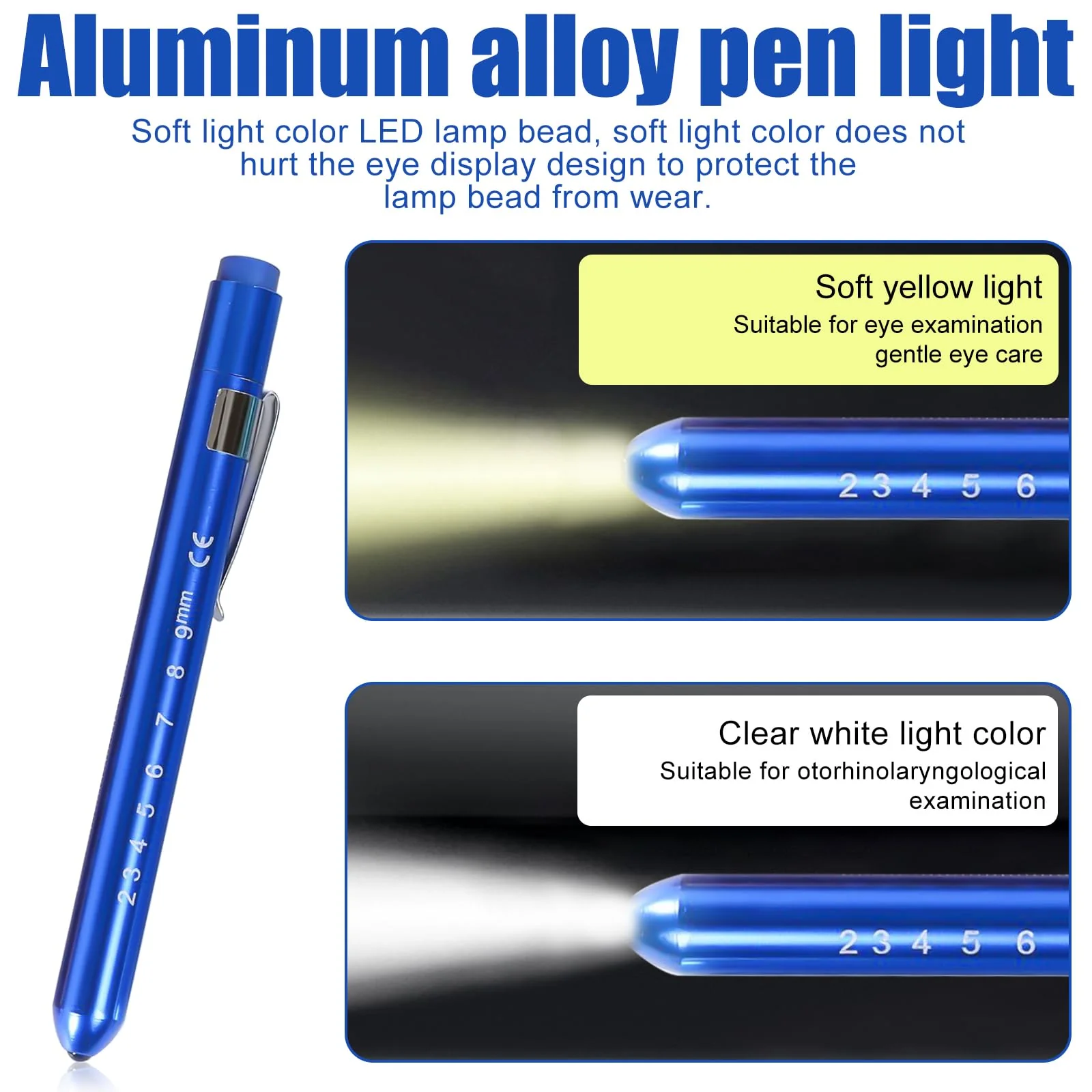 Pack of 10 Diagnostic Light Pupil Light Medicine: Pen Lights for Nurses Reusable LED Pen Lamp with Pocket Clip Pupil Light Emergency Service for Nurses Doctors - Image 4