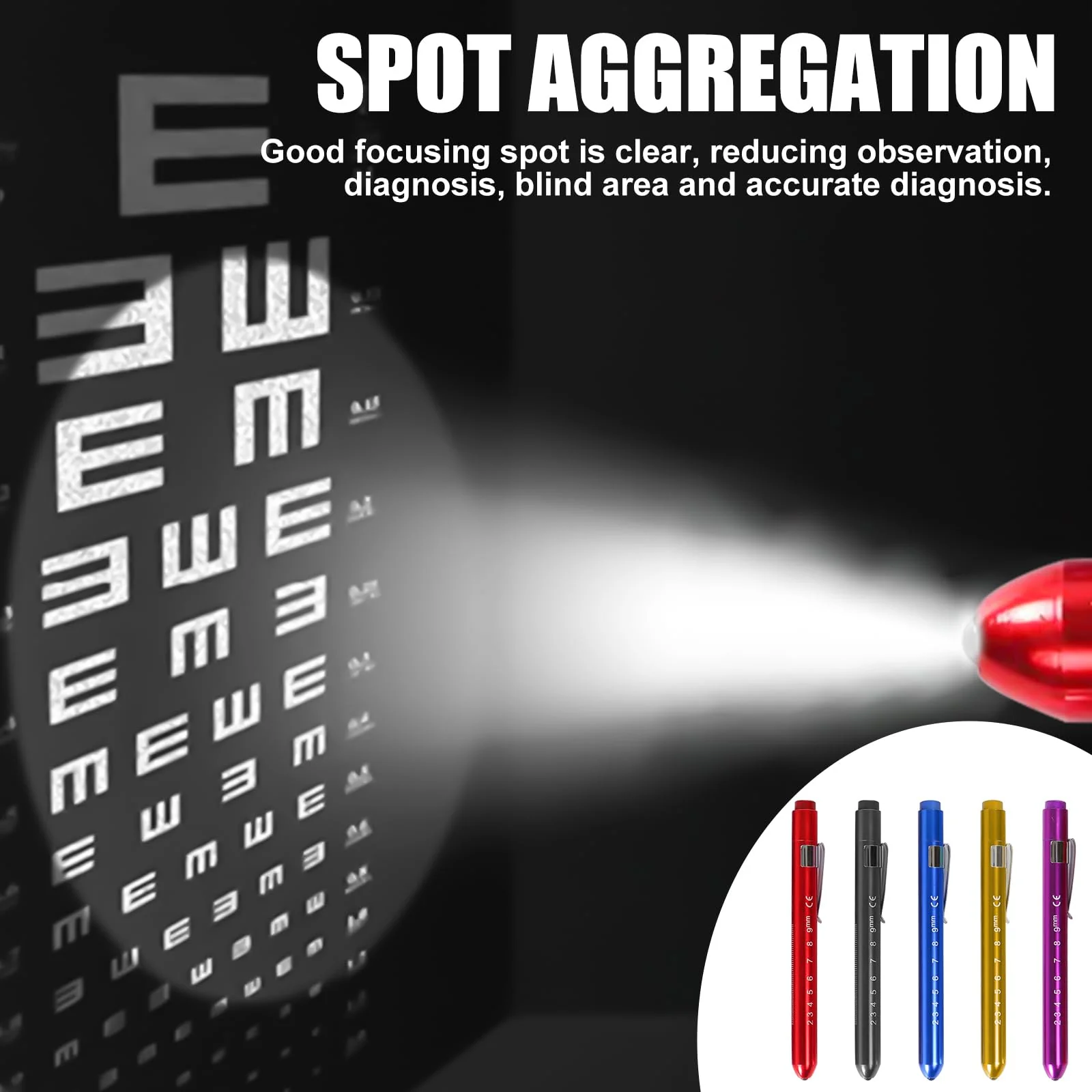 Pack of 10 Diagnostic Light Pupil Light Medicine: Pen Lights for Nurses Reusable LED Pen Lamp with Pocket Clip Pupil Light Emergency Service for Nurses Doctors - Image 6
