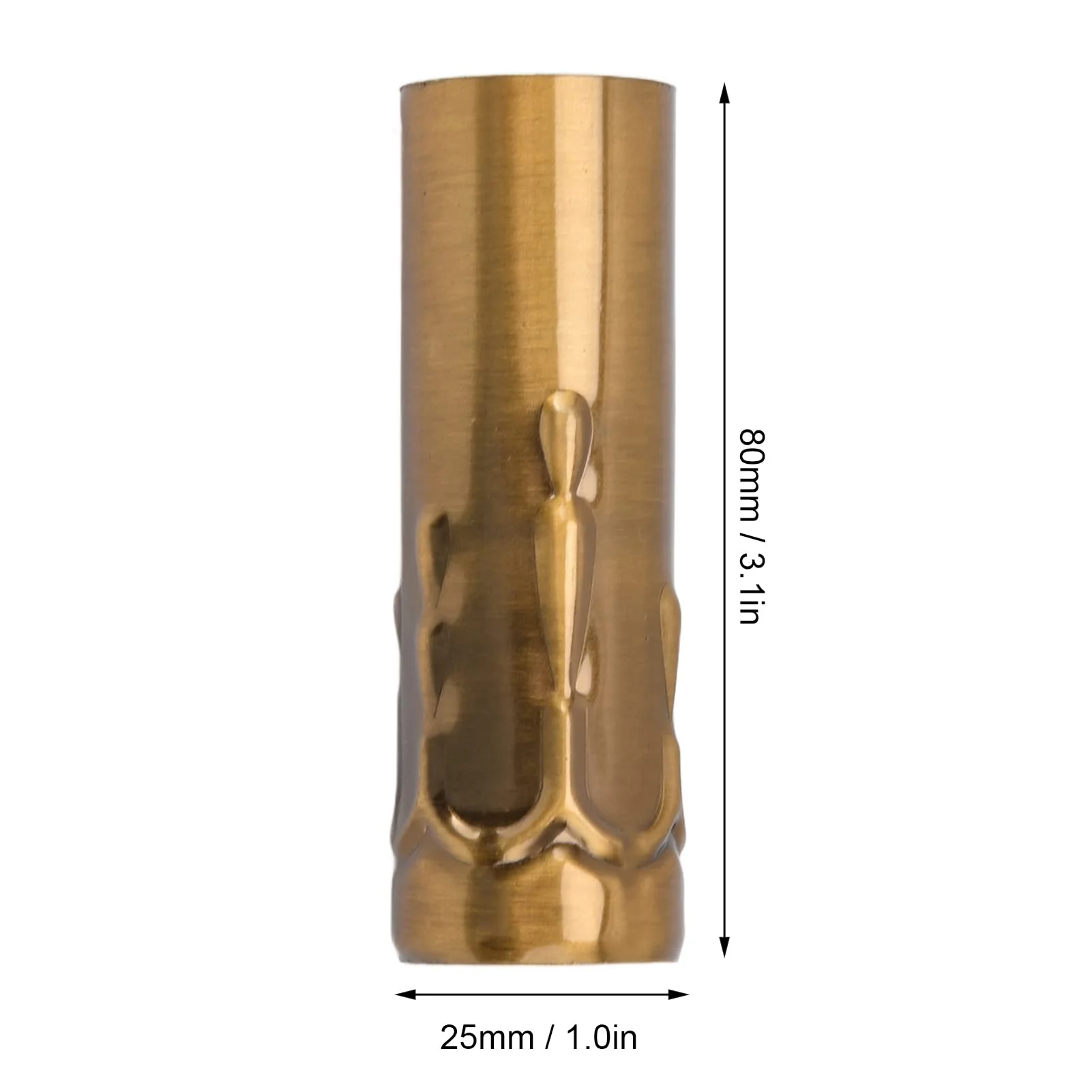 Pack of 10 E14 Candle Holders Tubes Candle Holder Sleeve Lighting Accessories 25 x 80 mm (Gold Bronze) - Image 2