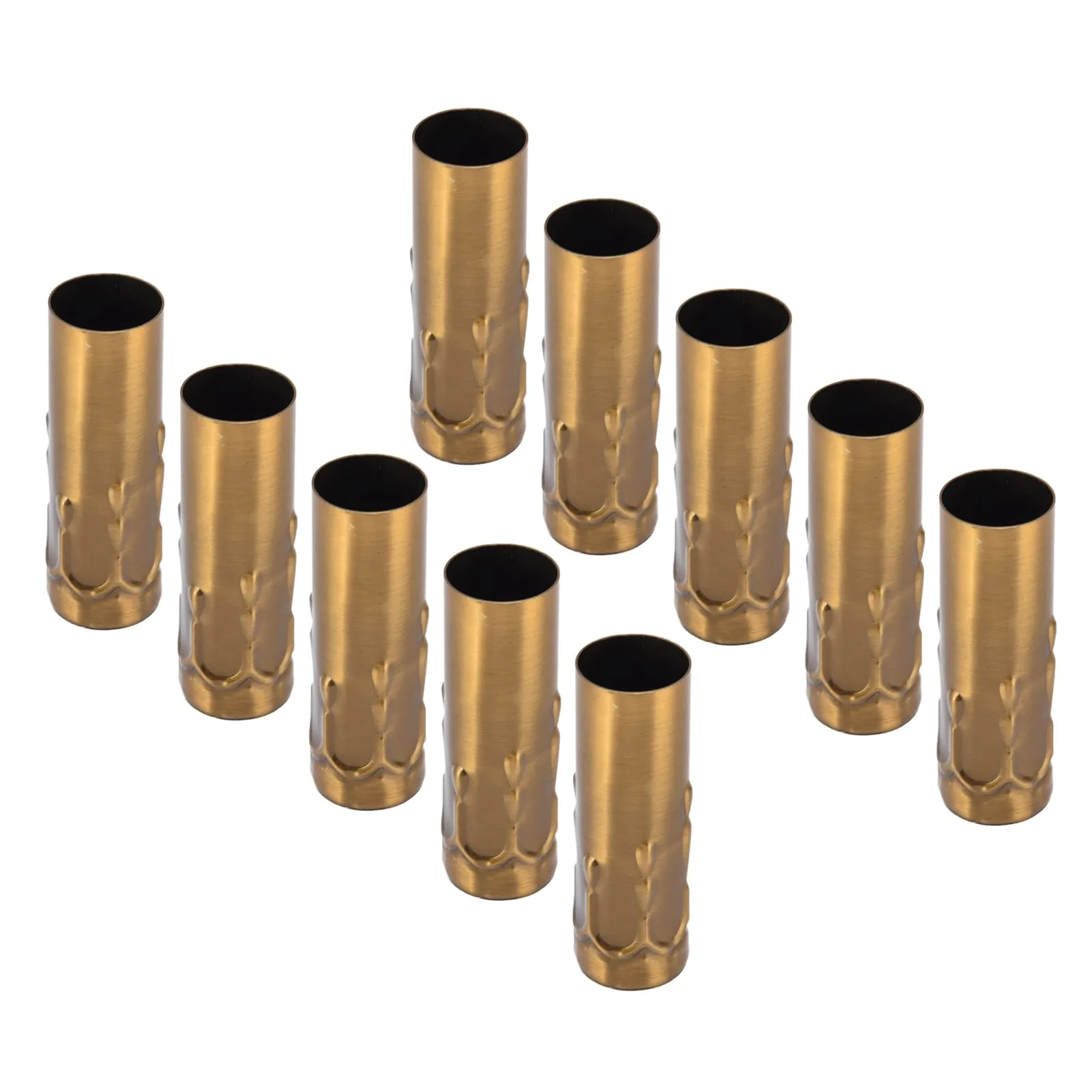 Pack of 10 E14 Candle Holders Tubes Candle Holder Sleeve Lighting Accessories 25 x 80 mm (Gold Bronze) - Image 8