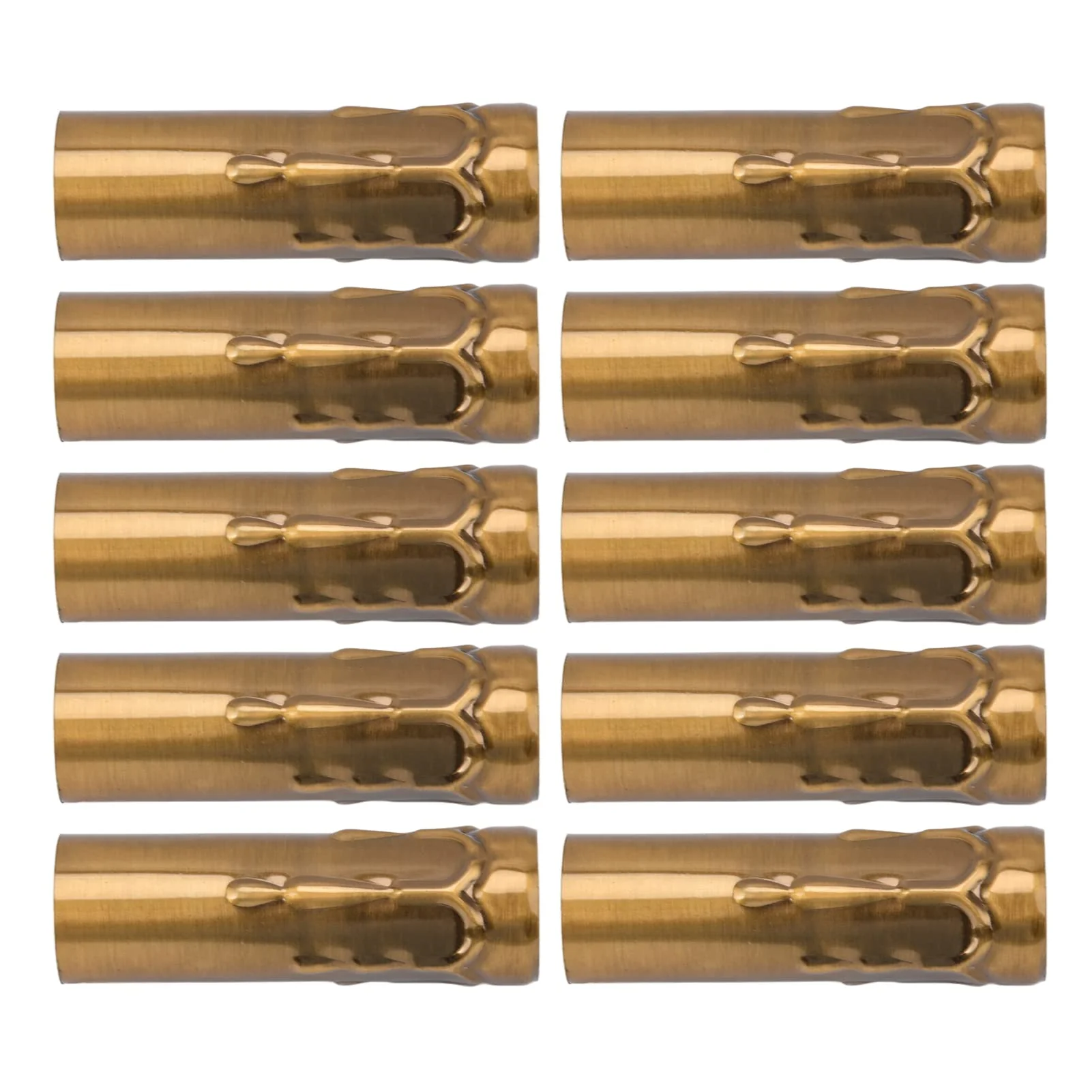 Pack of 10 E14 Candle Holders Tubes Candle Holder Sleeve Lighting Accessories 25 x 80 mm (Gold Bronze) - Image 9